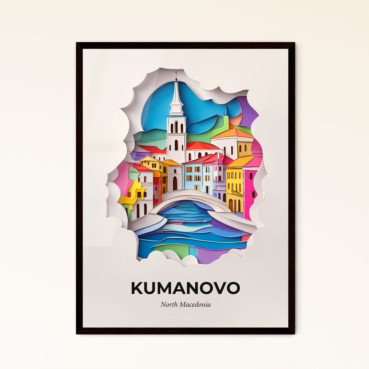 Vivid Kumanovo, North Macedonia - a paper cut of a city with a bridge