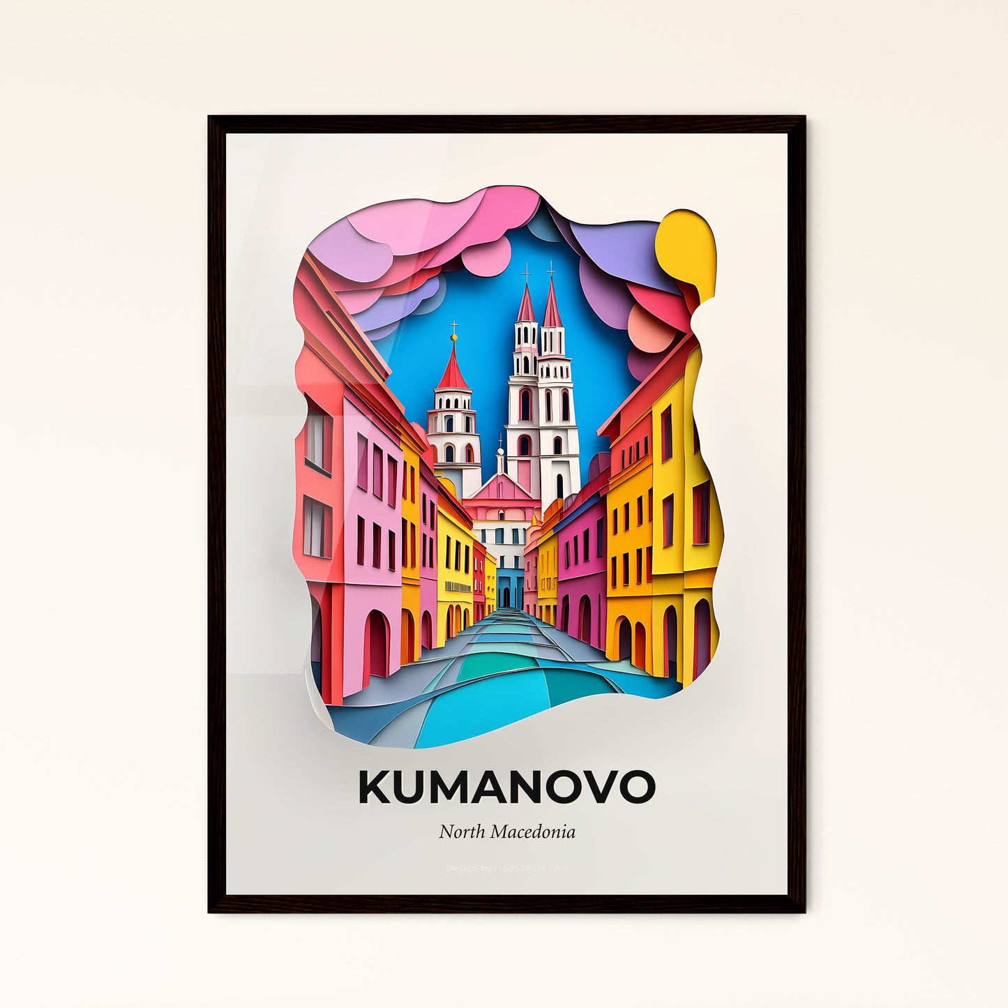 Vivid Kumanovo, North Macedonia - a paper cut of a city with a bridge