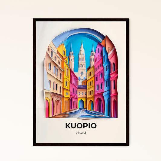 Vivid Kuopio, Finland - a paper cut of a city with a clock tower