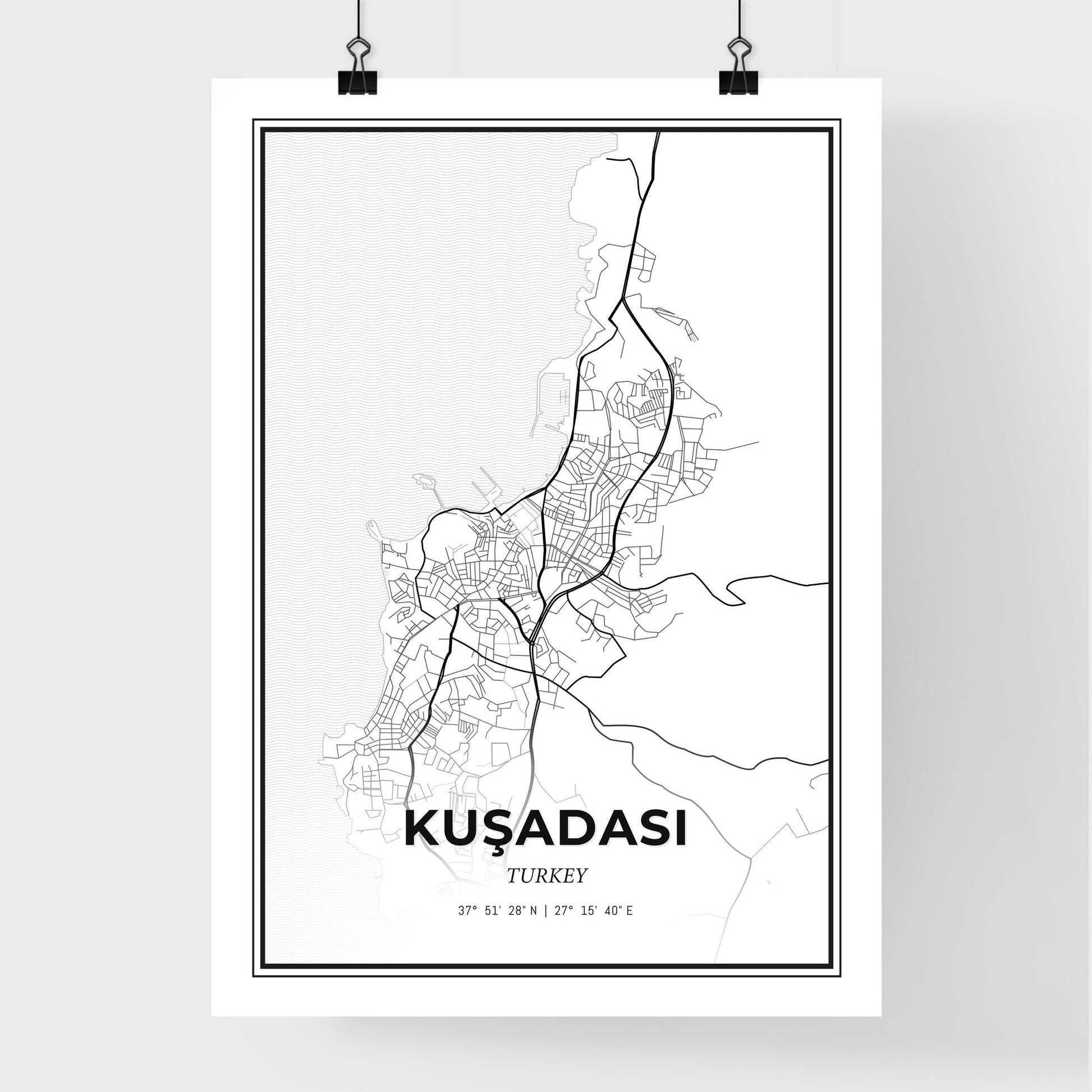 Kuşadası Turkey - Premium City Map Poster