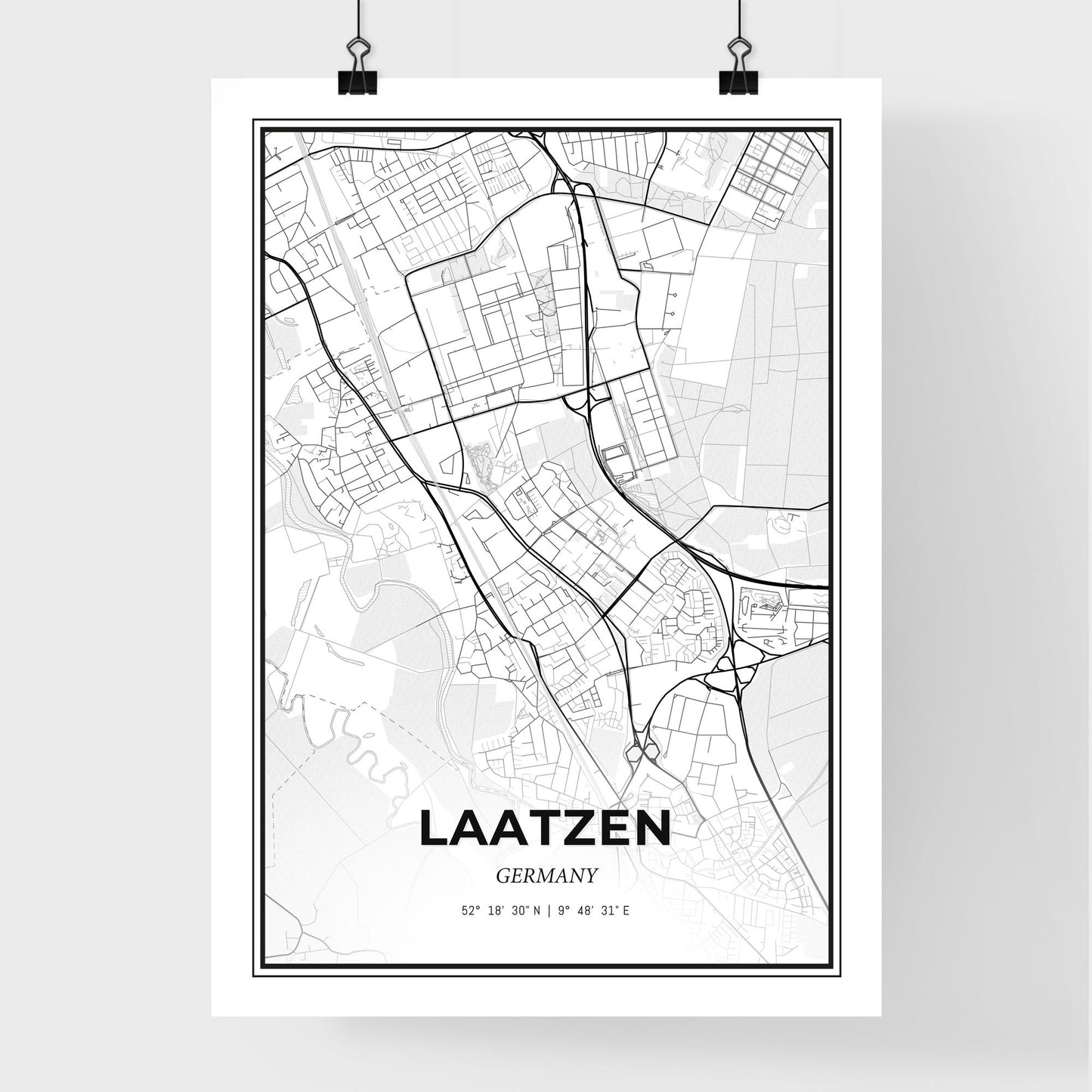 Laatzen Germany - Premium City Map Poster