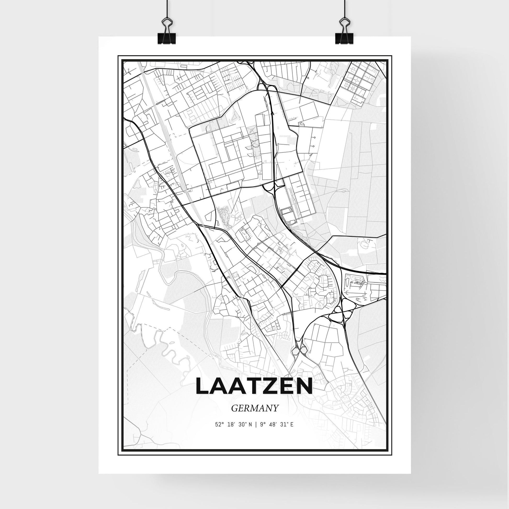 Laatzen Germany - Premium City Map Poster