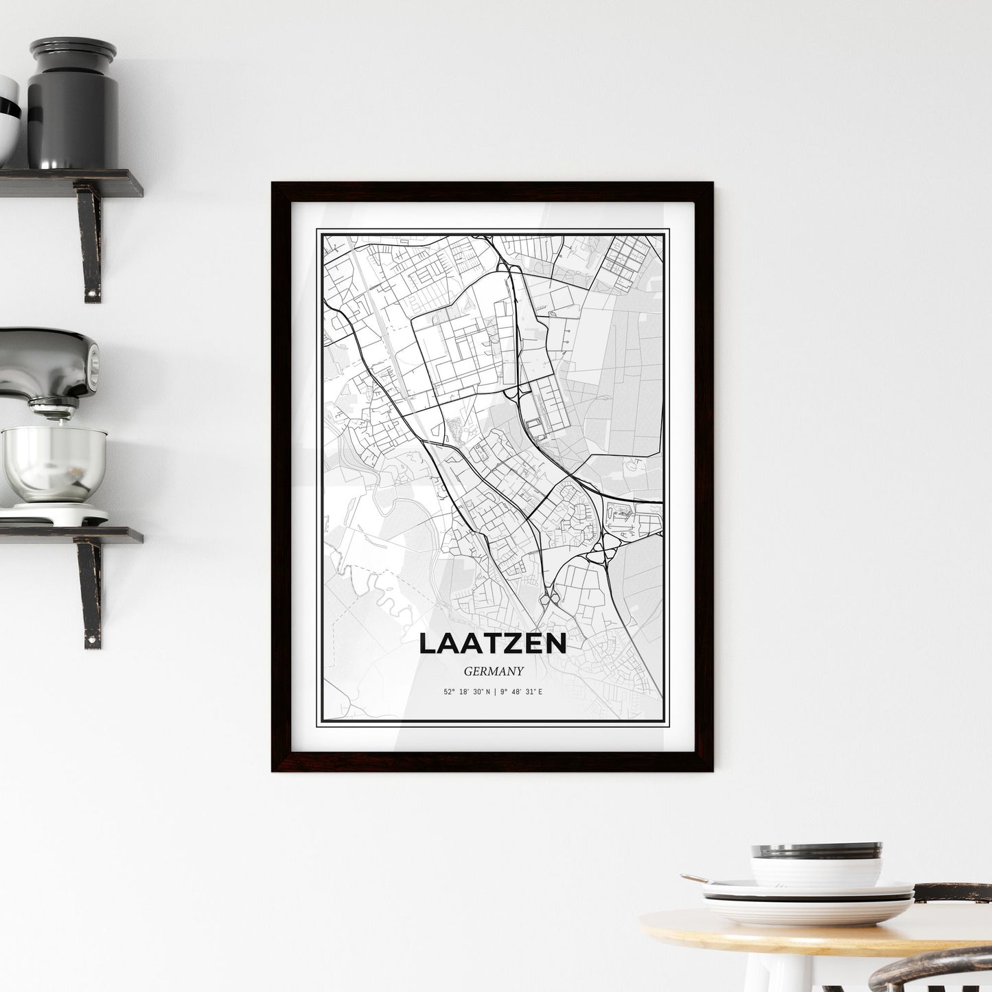 Laatzen Germany - Minimal City Map