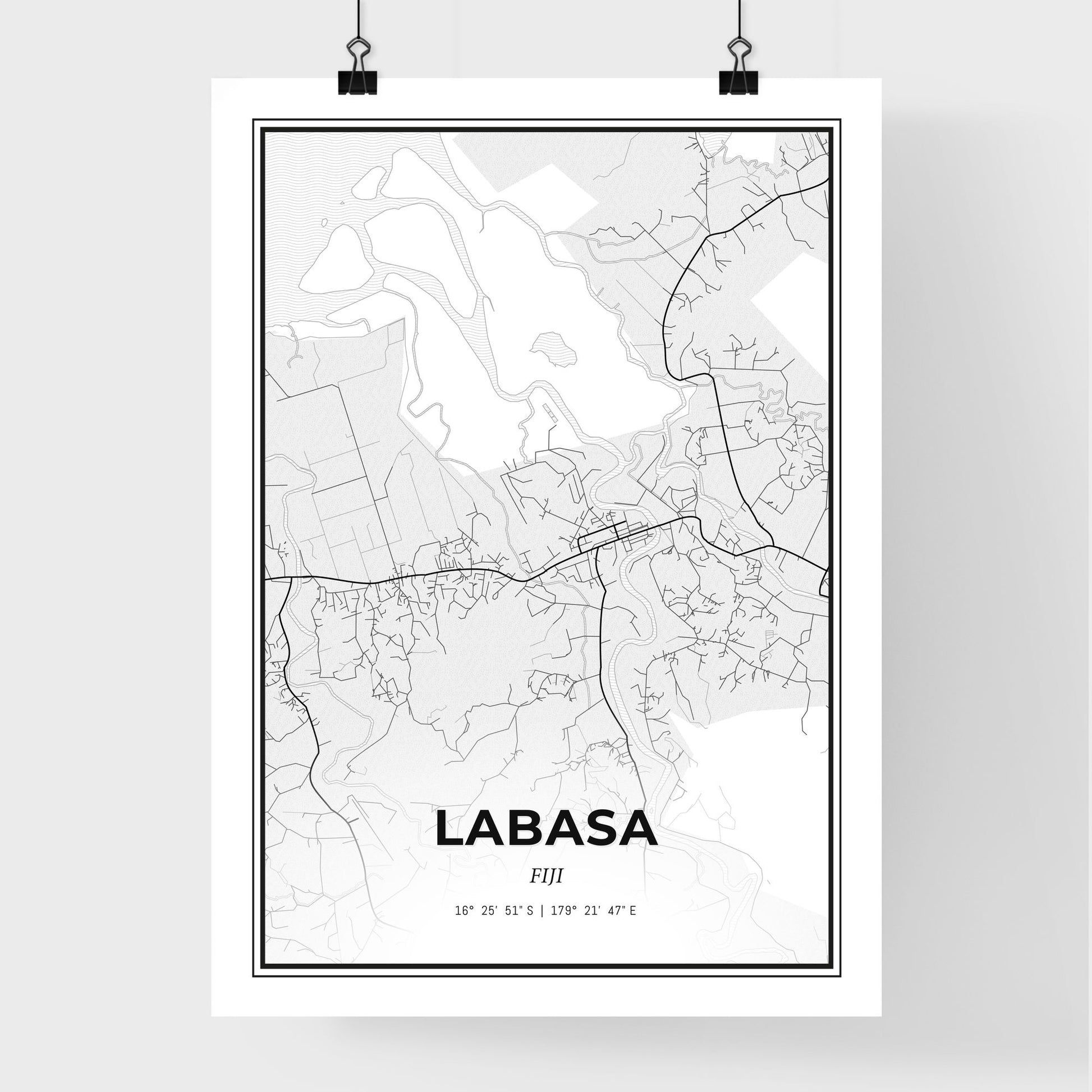 Labasa Fiji - Premium City Map Poster