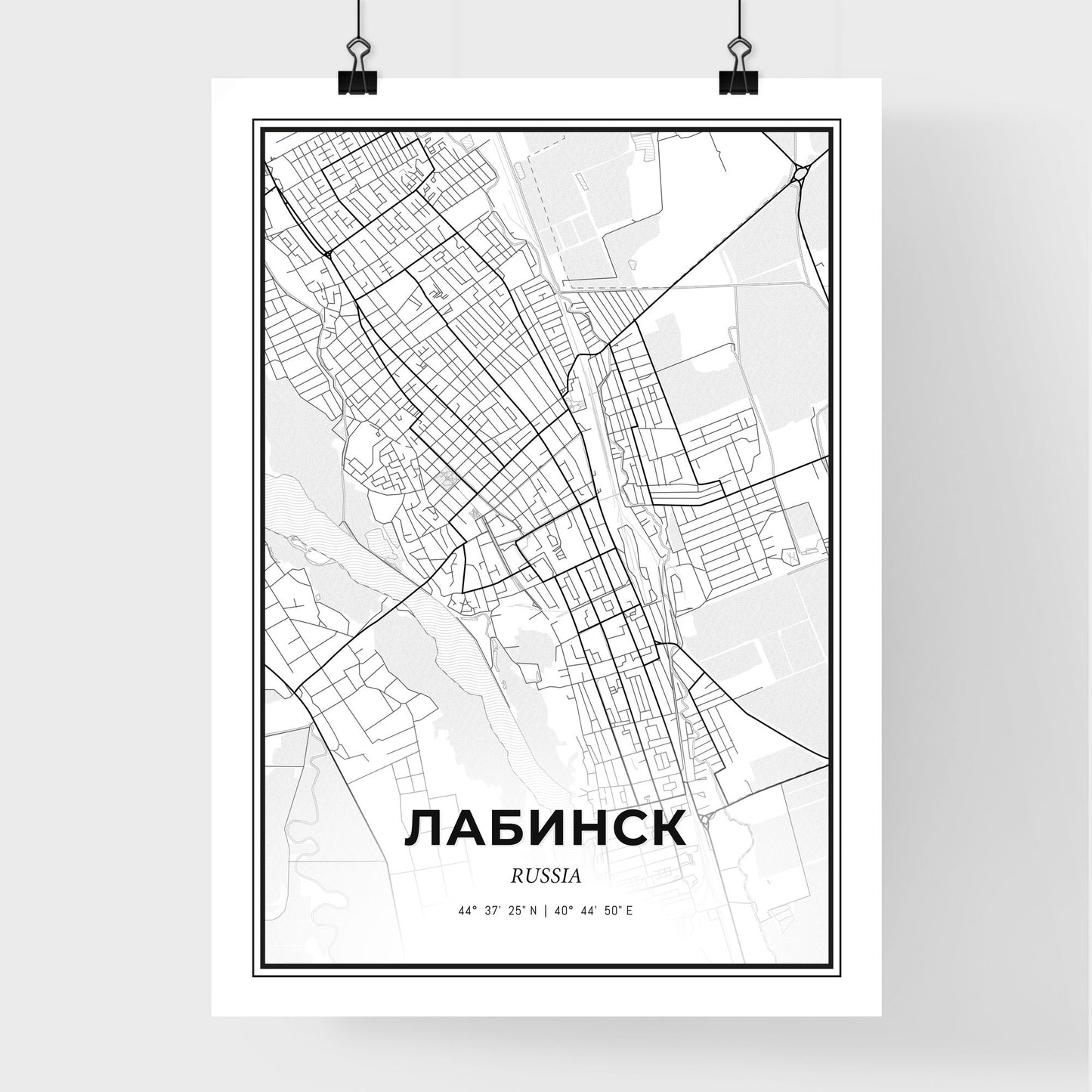 Labinsk Russia - Premium City Map Poster