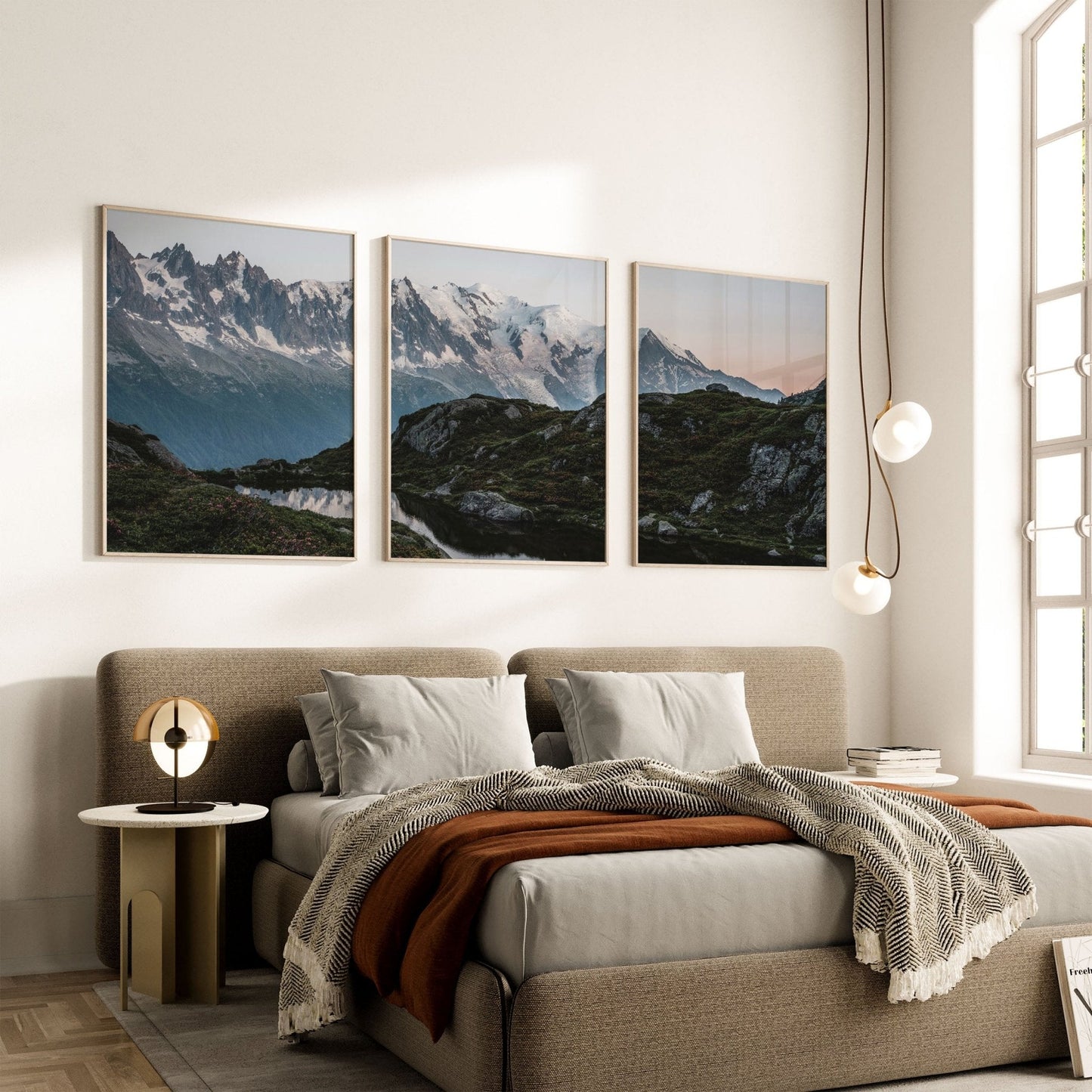 Lac de la Flégère – Chamonix Mountain Landscape Print Set of 3