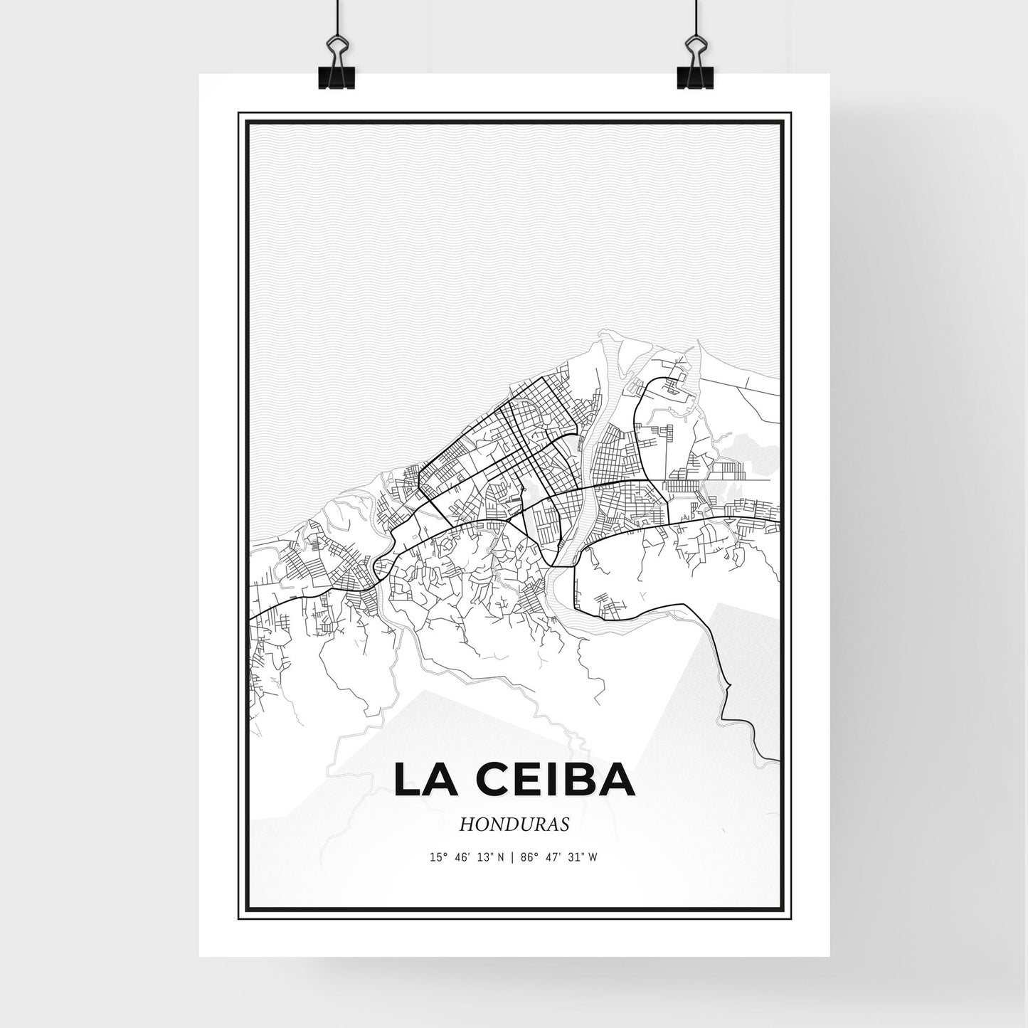 La Ceiba Honduras - Premium City Map Poster