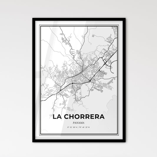 La Chorrera Panama - Scandinavian Style City Map for Modern Home Decor