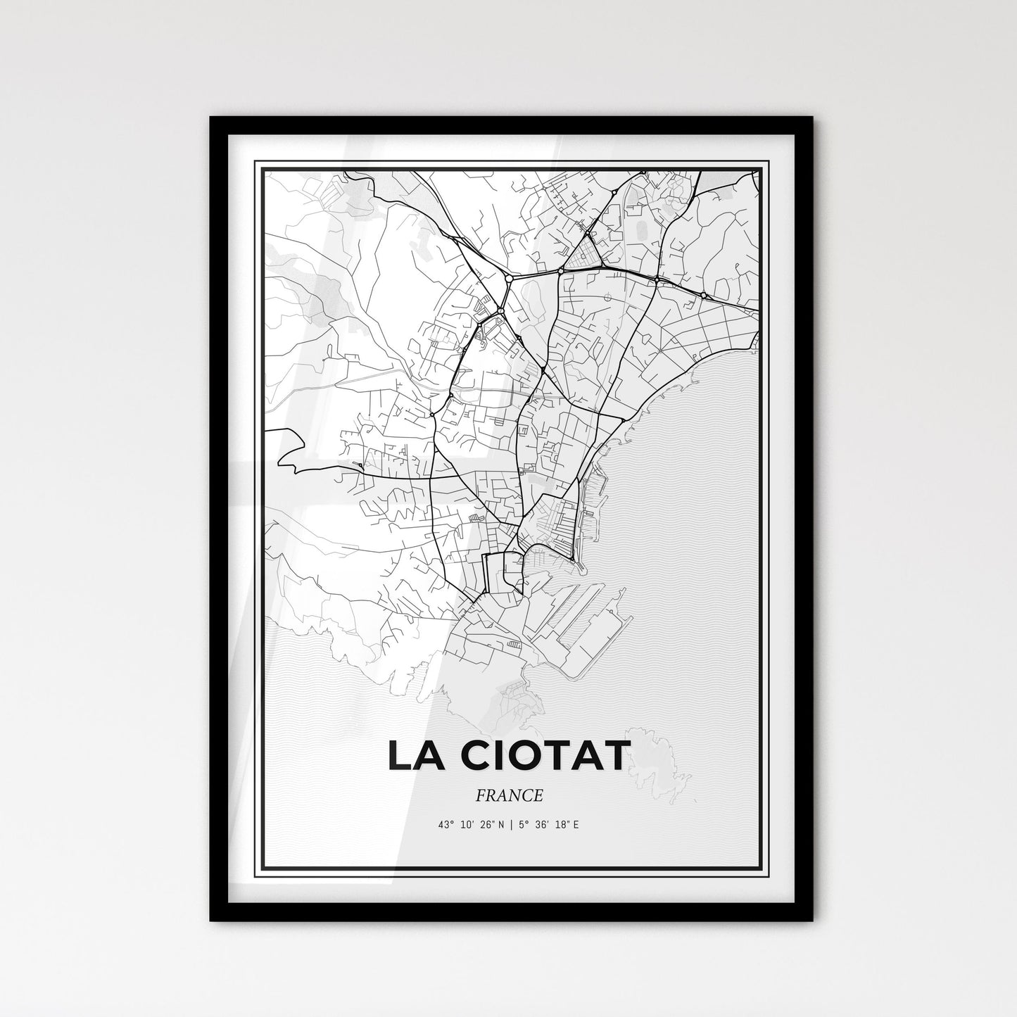 La Ciotat France - Scandinavian Style City Map for Modern Home Decor