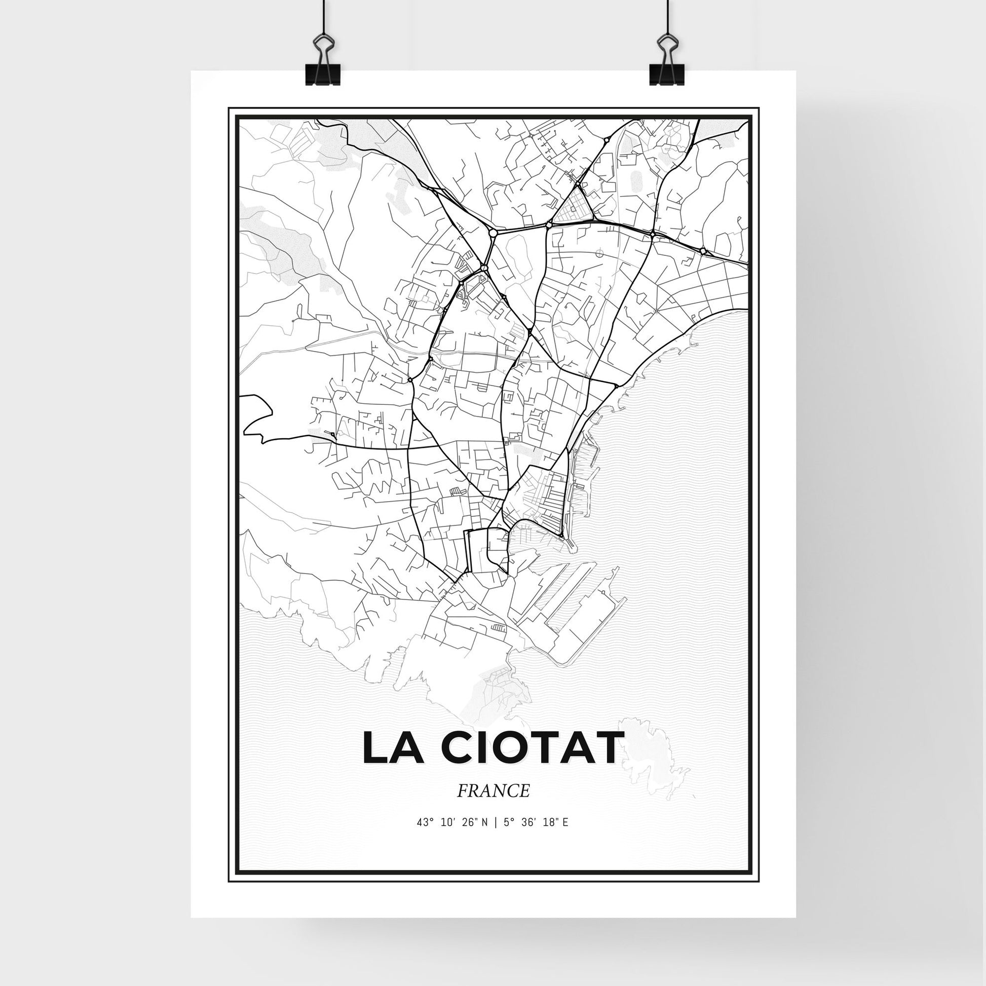 La Ciotat France - Premium City Map Poster