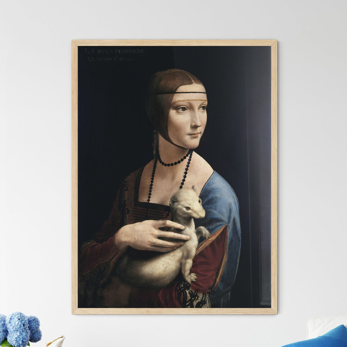 Lady with an Ermine by Leonardo da Vinci Framed Art Print