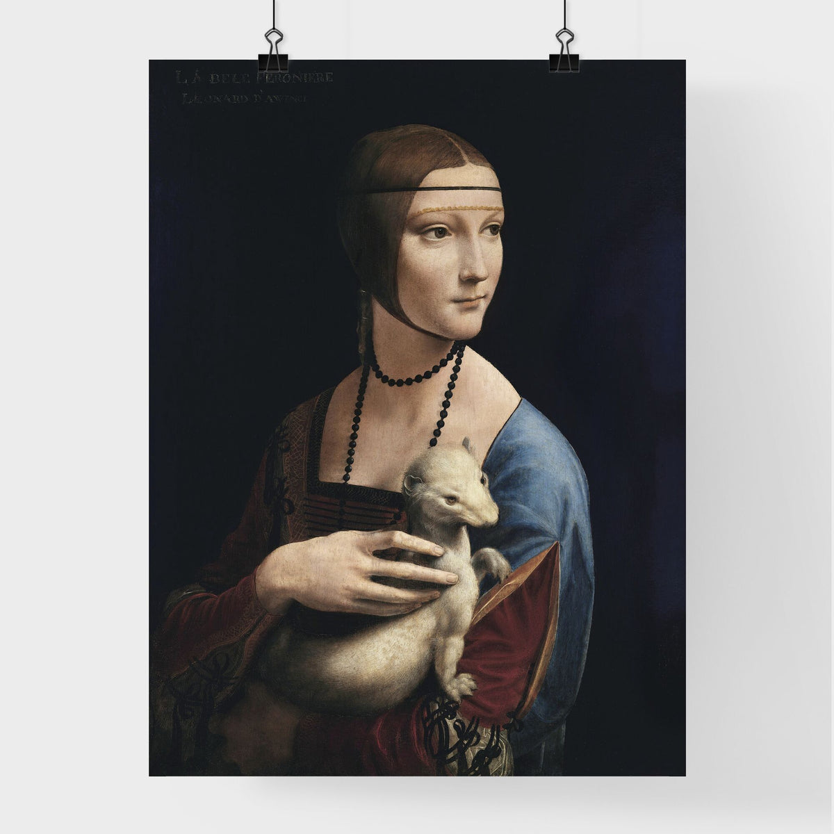 Lady with an Ermine by Leonardo da Vinci Poster