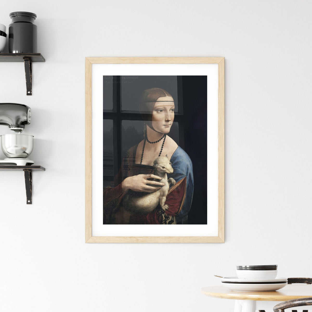 Framed Print of Lady with an Ermine by Leonardo da Vinci