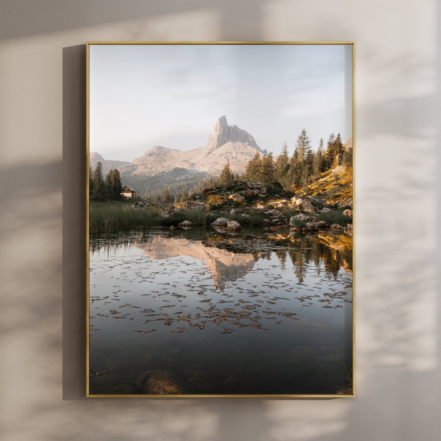 Lago di Federa Dolomites Print – Sunrise Reflection Wall Art