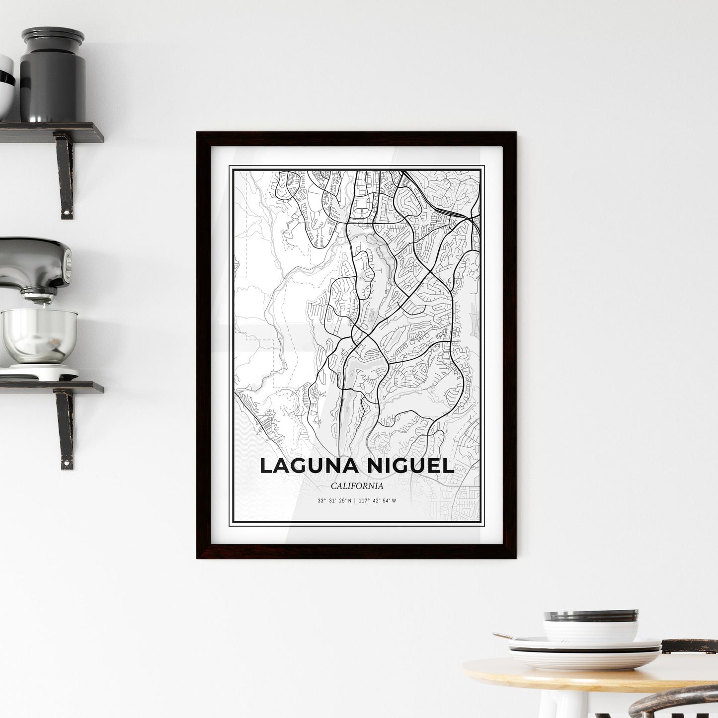 Laguna Niguel California - Minimal City Map