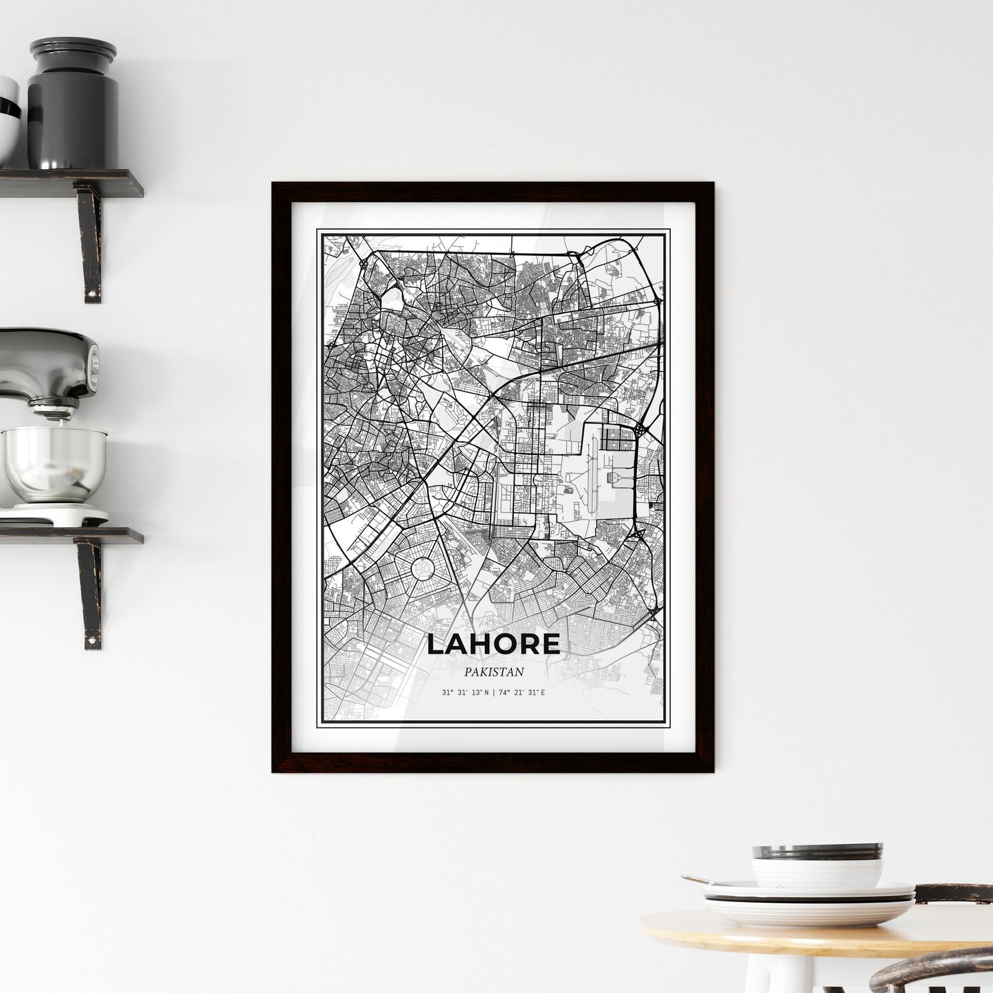 Lahore Pakistan - Minimal City Map