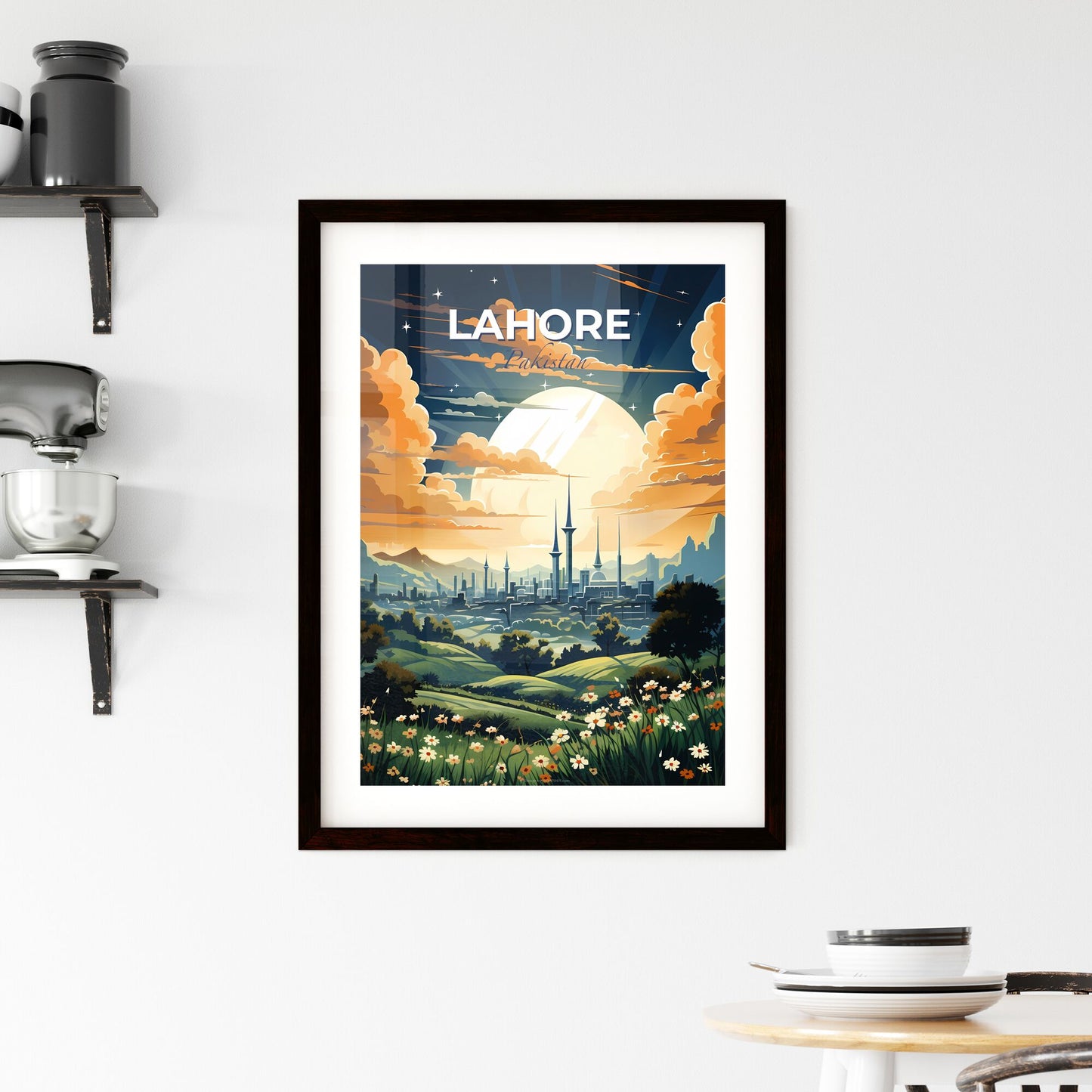 Vibrant Skyline of Lahore Pakistan: An Artistic Expression of a Landscape in Bloom Default Title