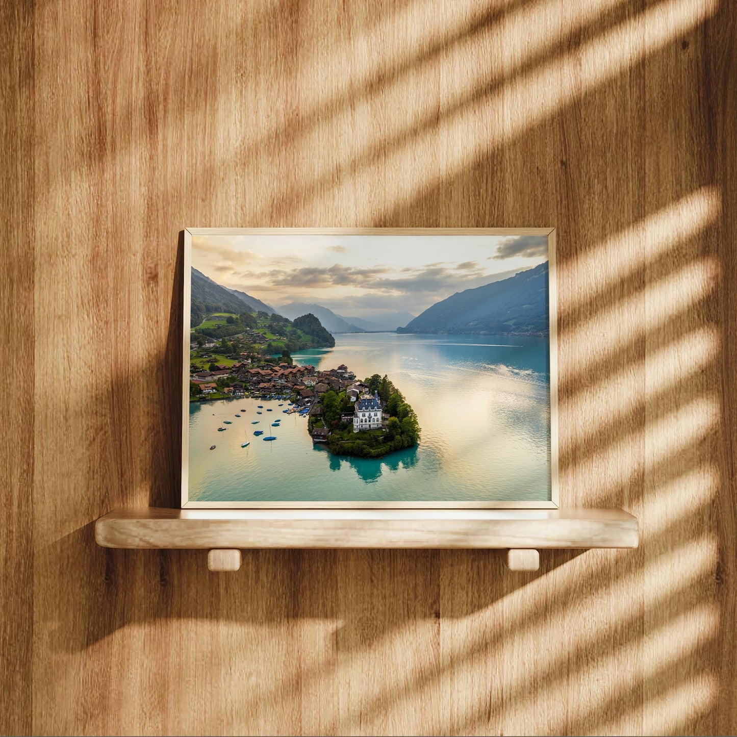 Iseltwald on Lake Brienz ,Swiss Alps, Switzerland