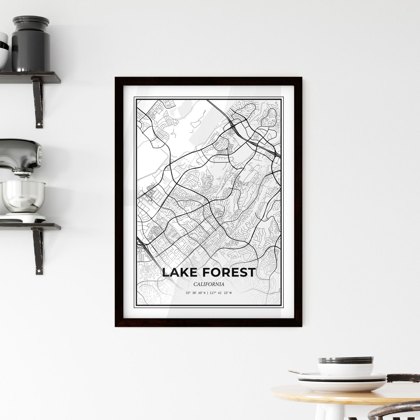 Lake Forest California - Minimal City Map