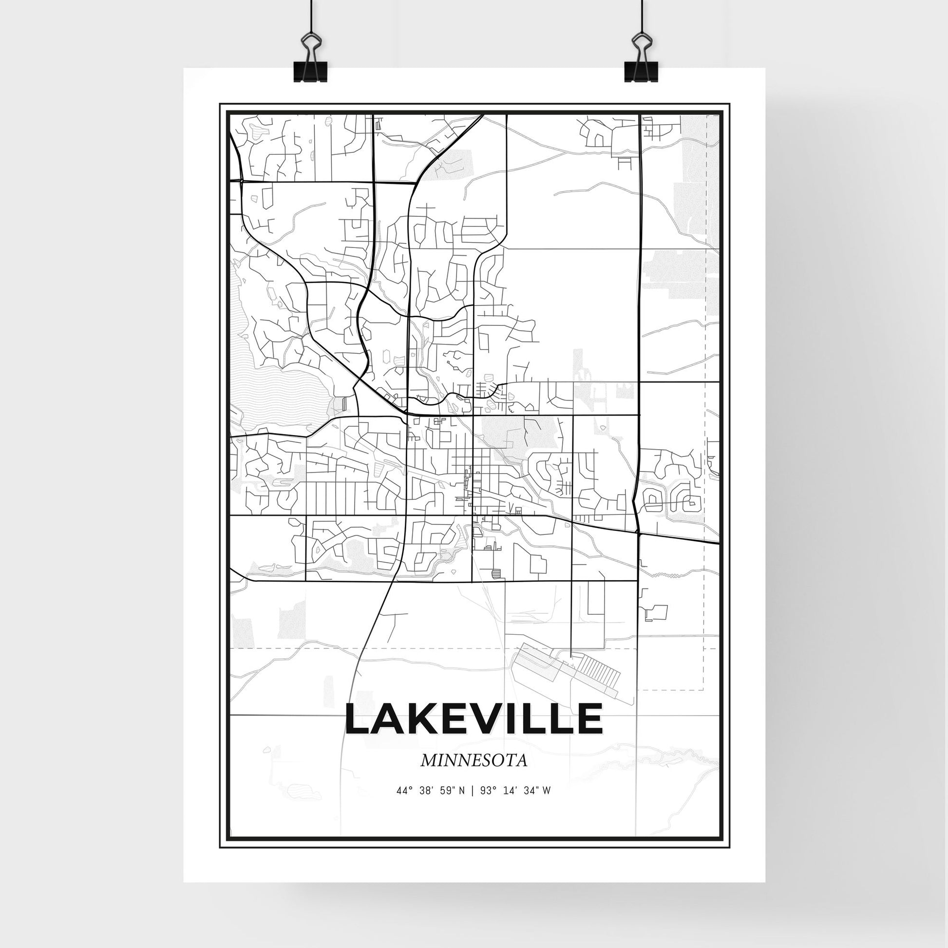 Lakeville Minnesota - Premium City Map Poster