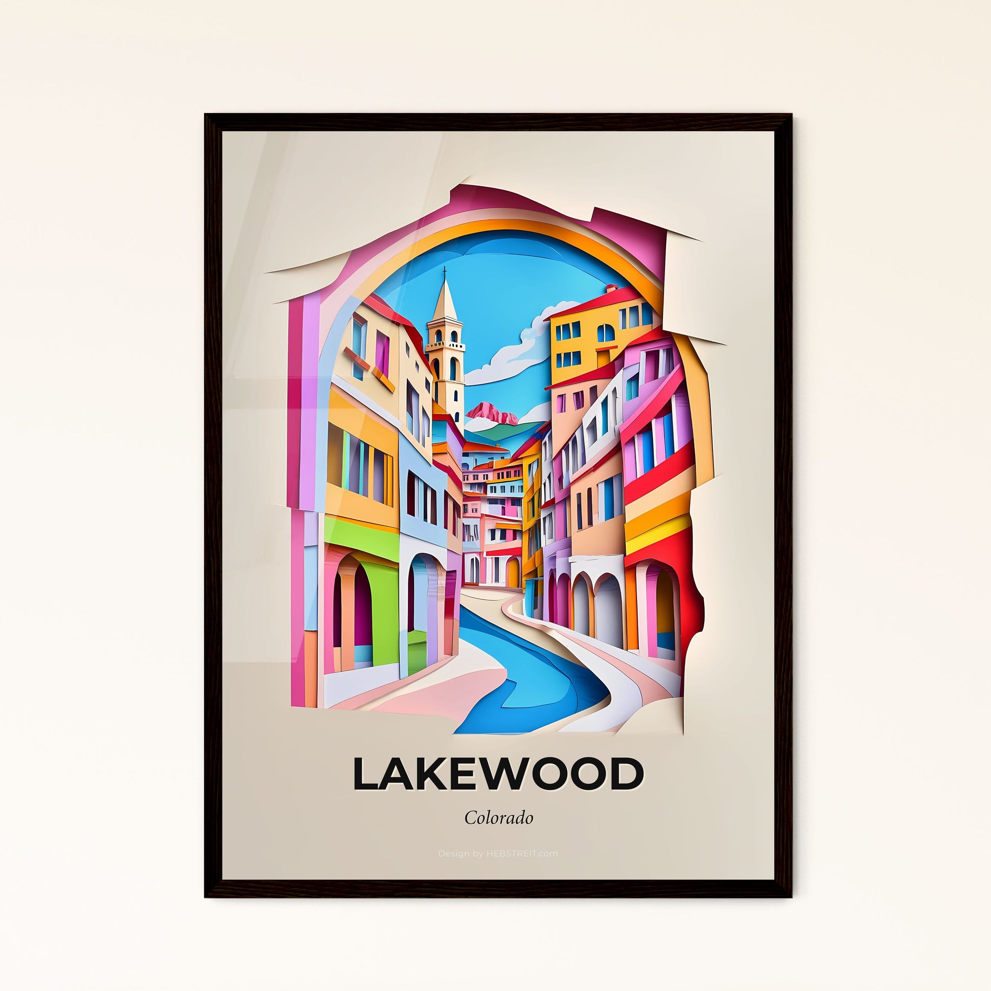 Vivid Lakewood, Colorado - a colorful city scene with a river running through it