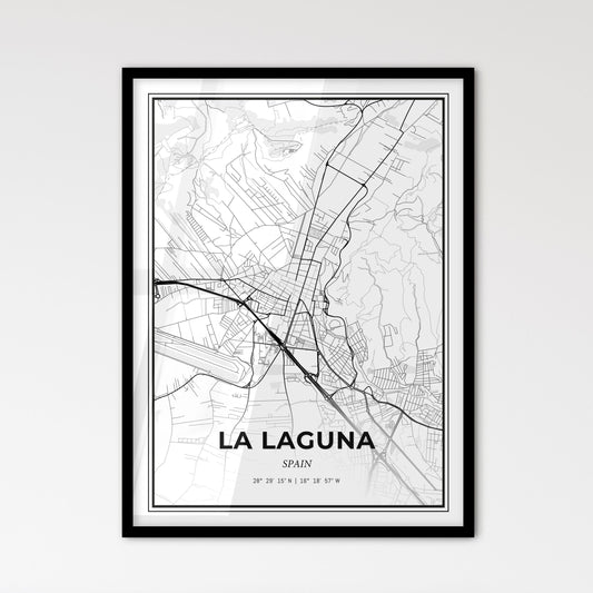 La Laguna Spain - Scandinavian Style City Map for Modern Home Decor