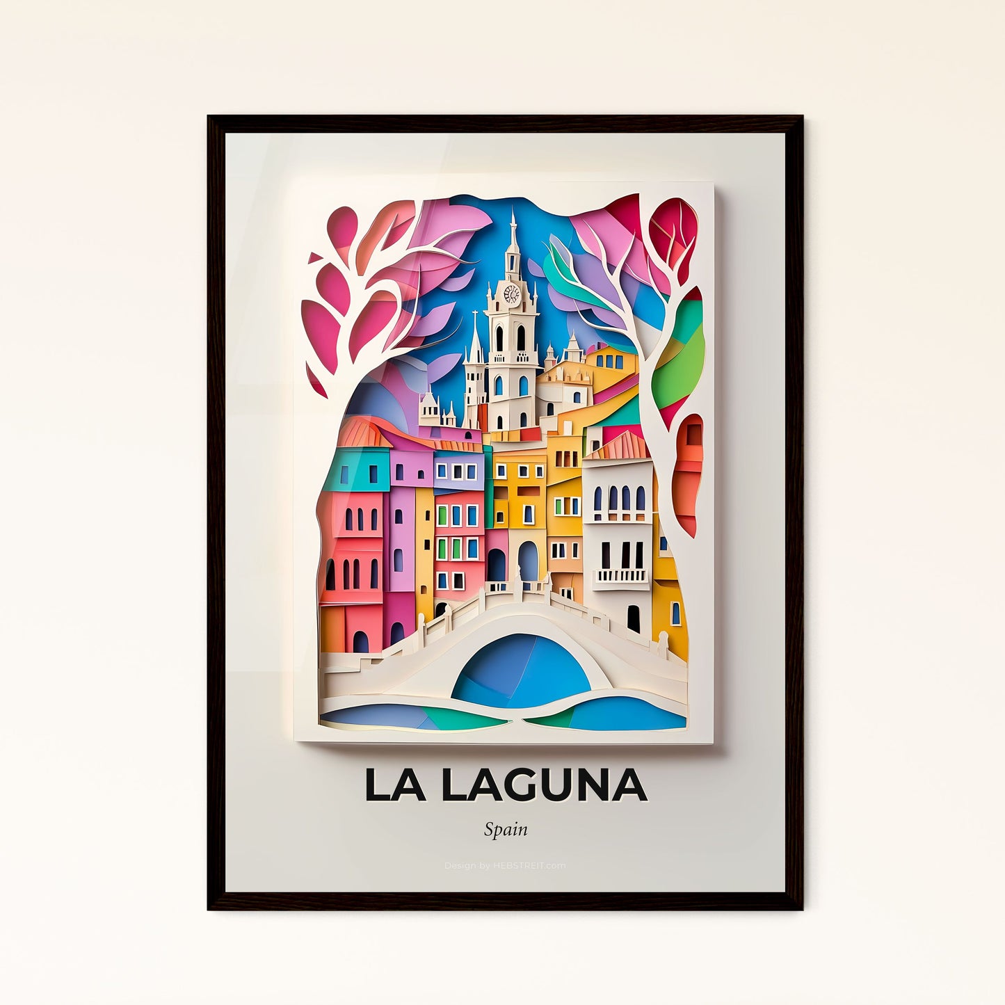 Vivid La Laguna, Spain - a paper cut of a city with a bridge