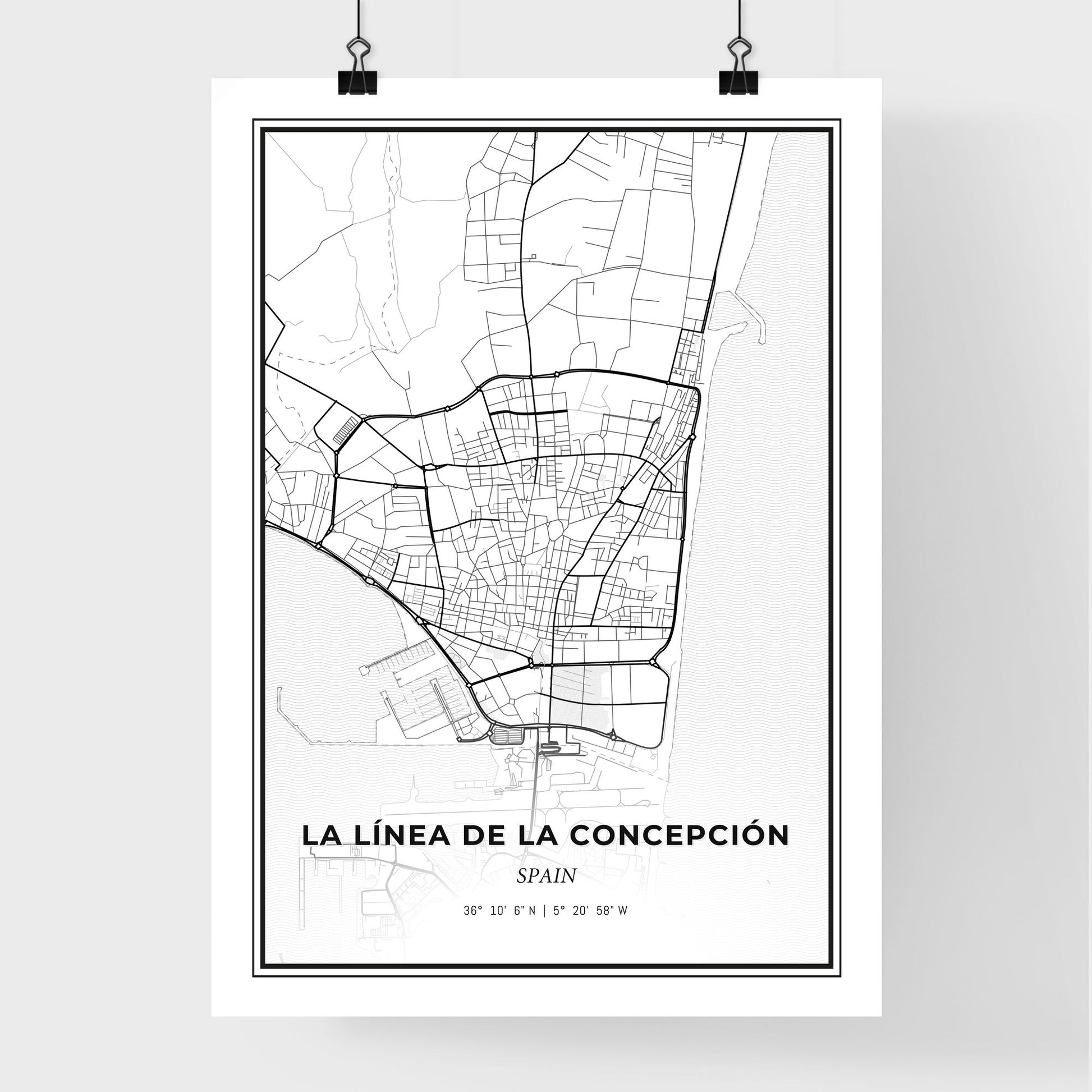 La Línea de la Concepción Spain - Premium City Map Poster