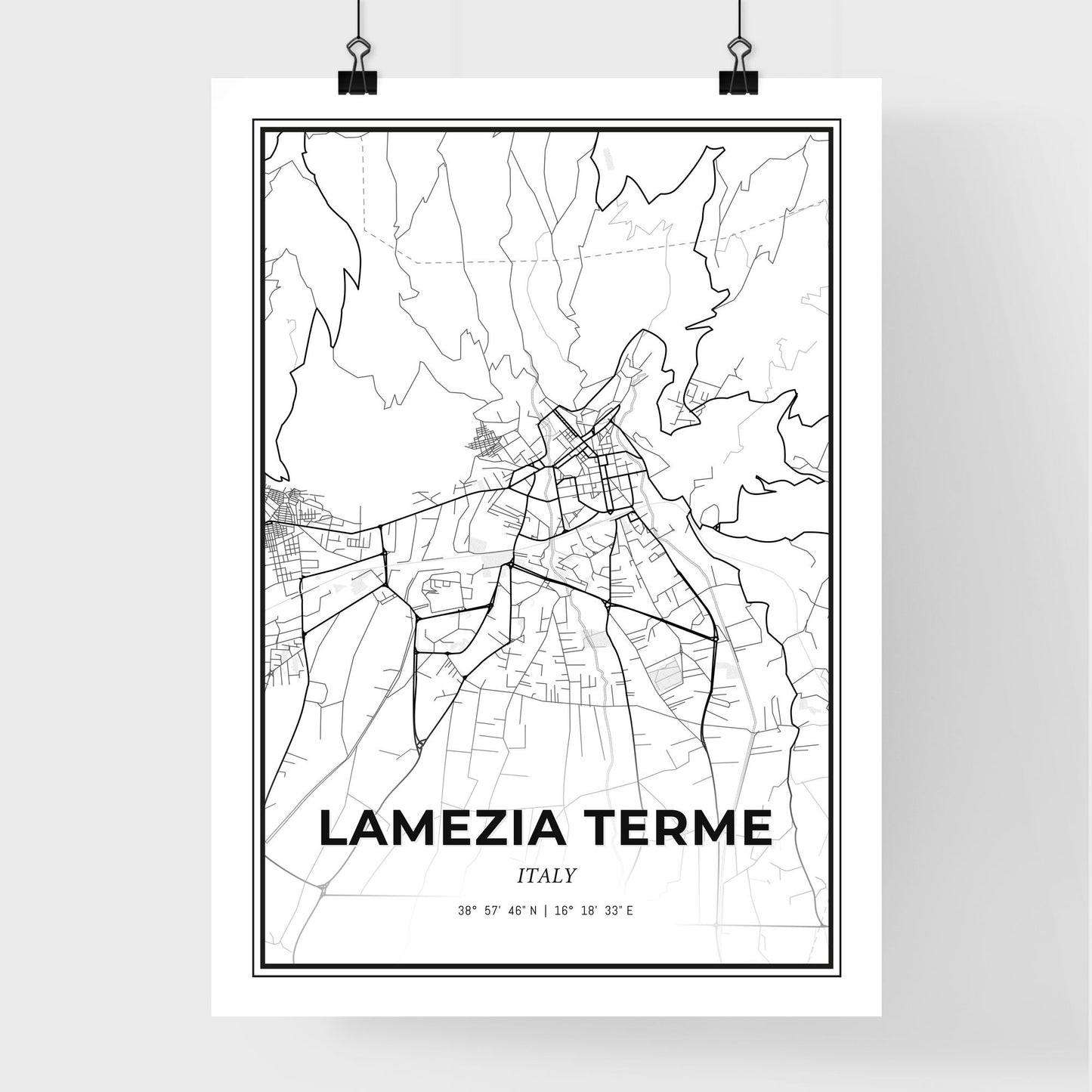 Lamezia Terme Italy - Premium City Map Poster