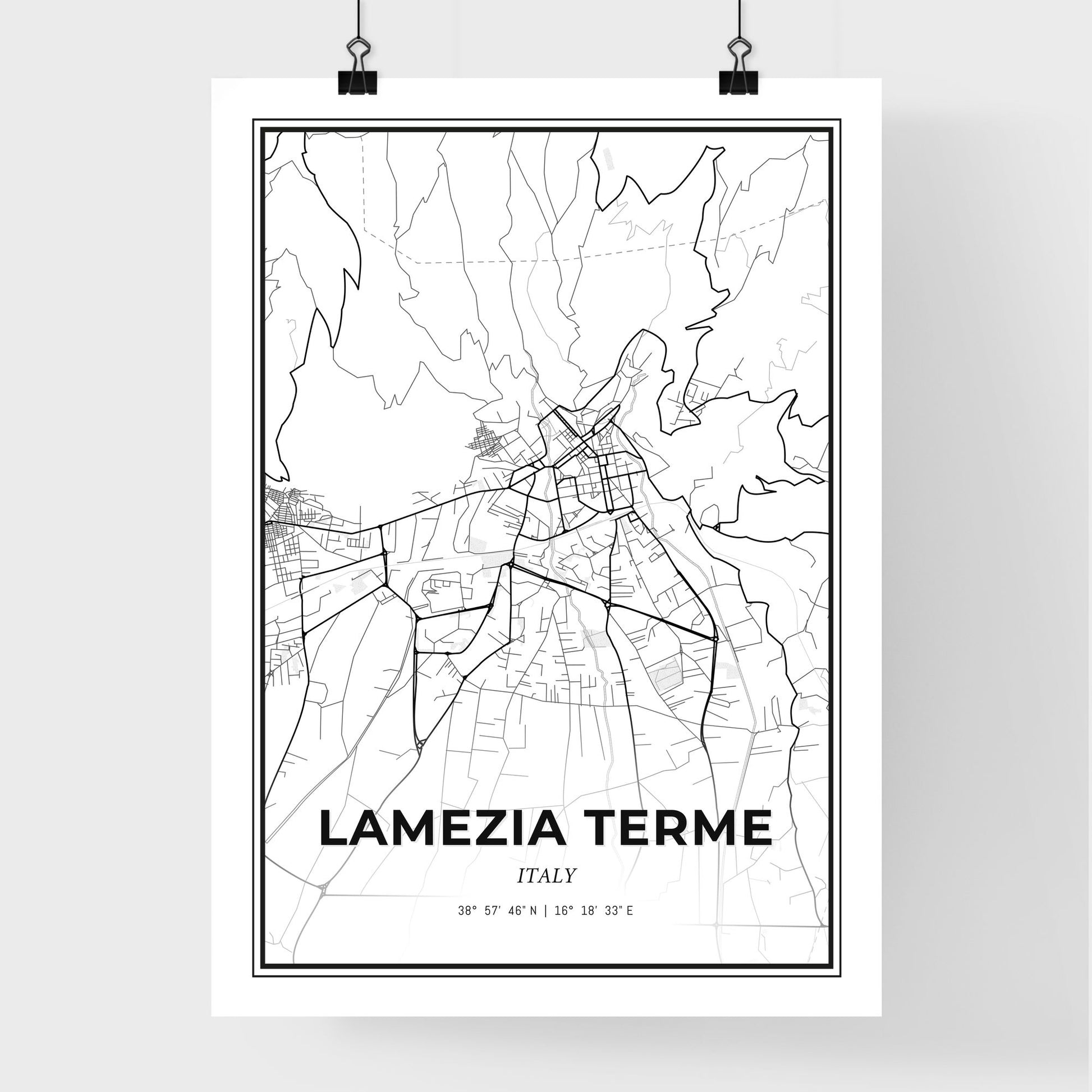 Lamezia Terme Italy - Premium City Map Poster