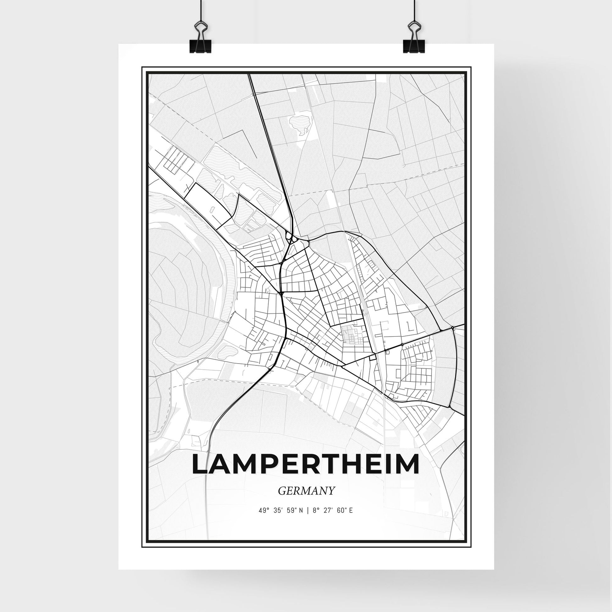 Lampertheim Germany - Premium City Map Poster