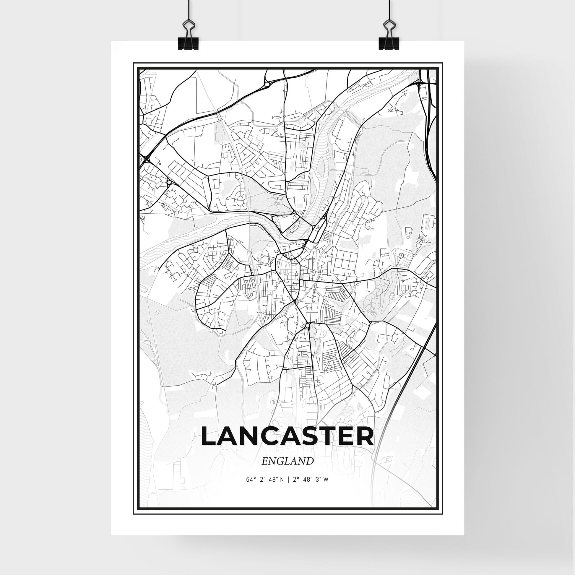 Lancaster England - Premium City Map Poster