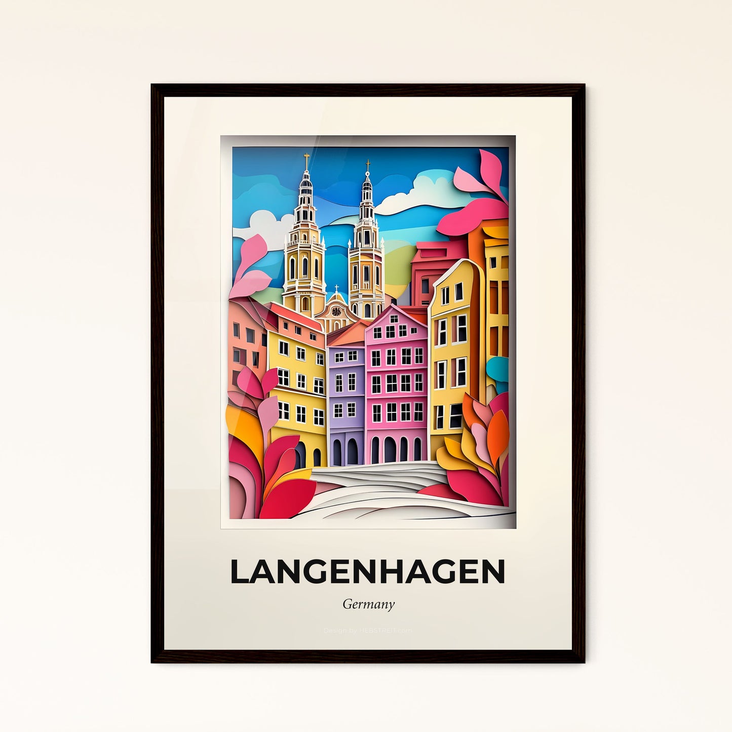 Vivid Langenhagen, Germany - a city with a clock tower