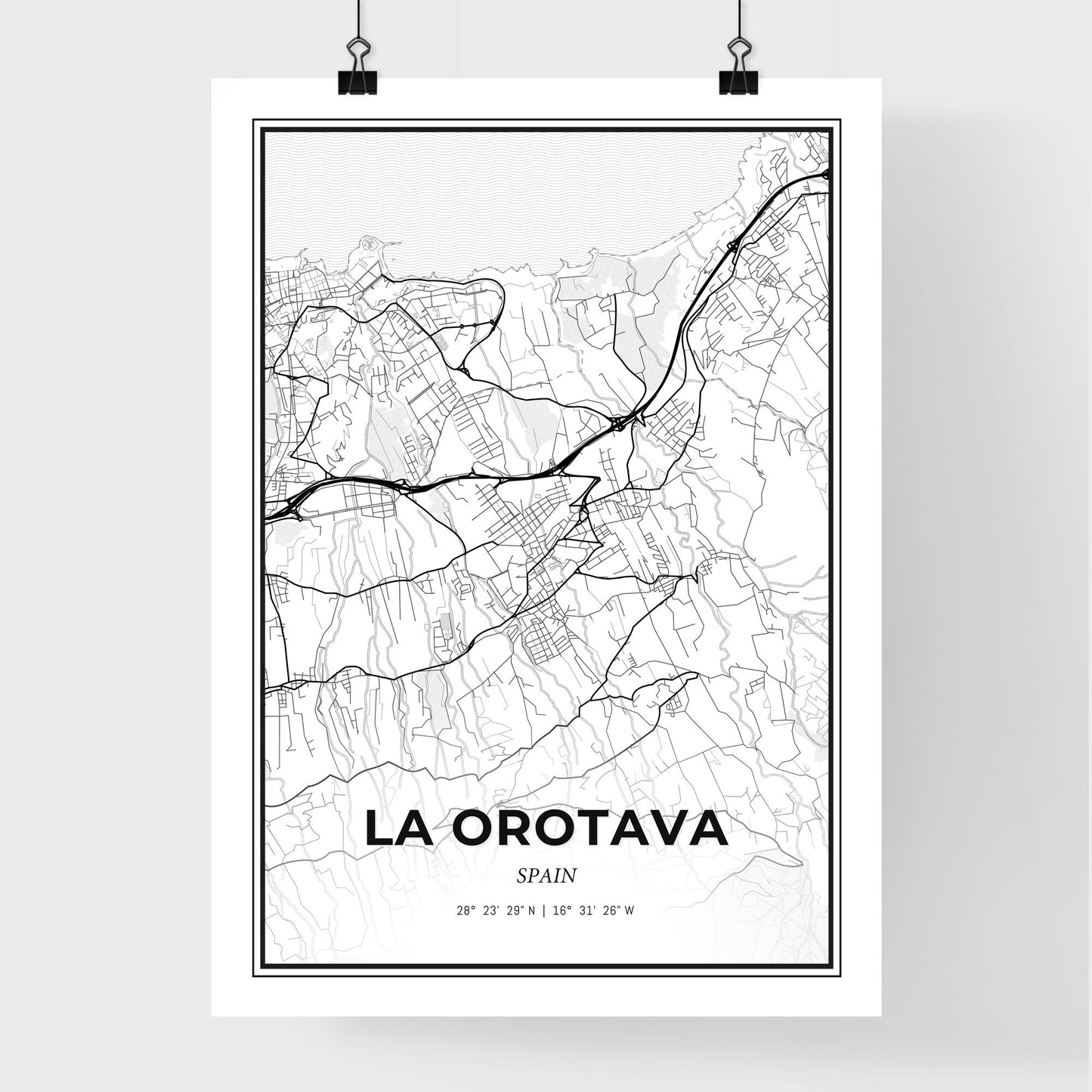 La Orotava Spain - Premium City Map Poster