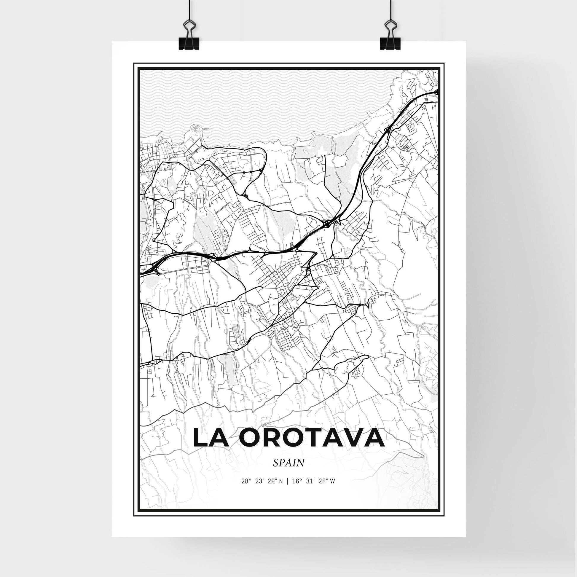 La Orotava Spain - Premium City Map Poster