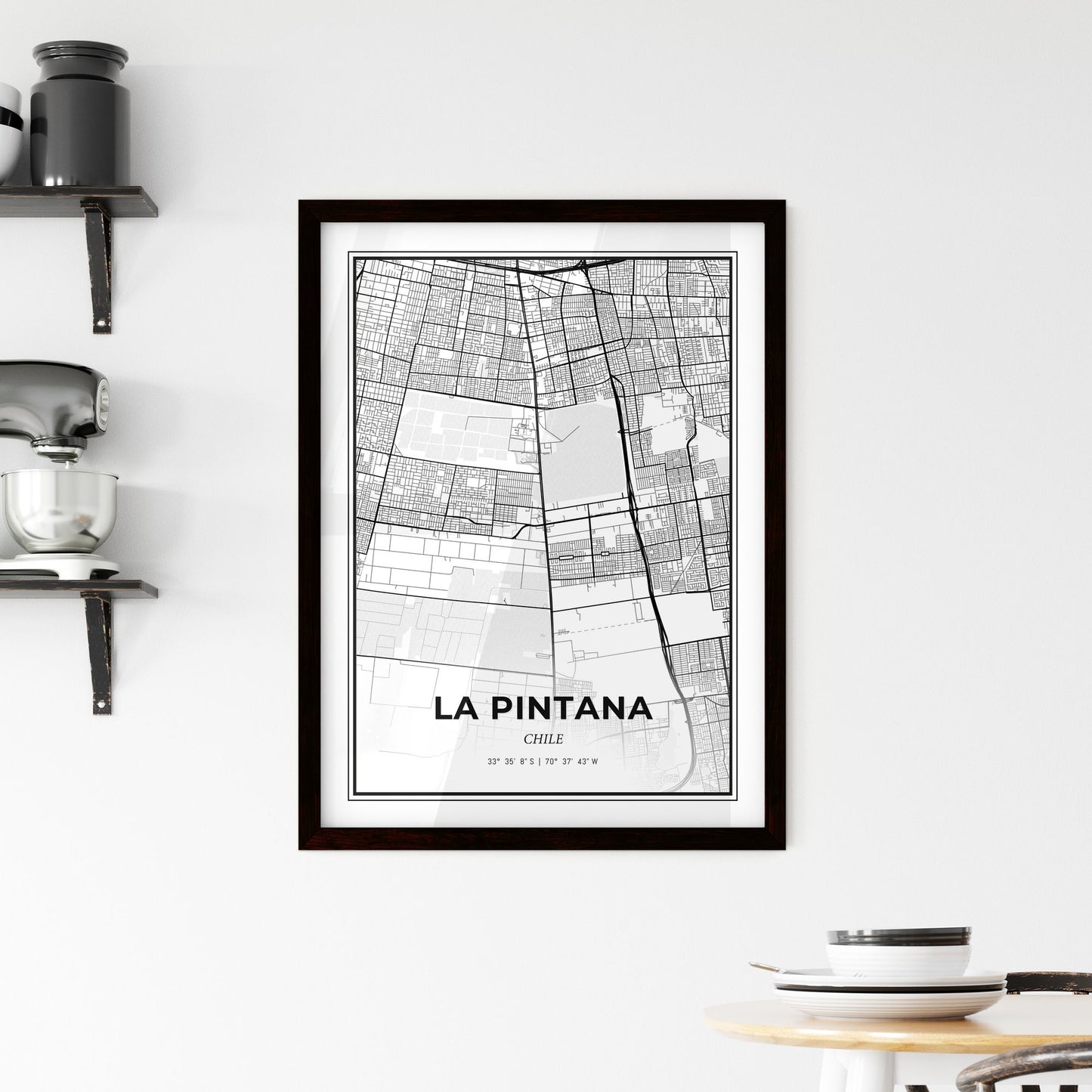 La Pintana Chile - Minimal City Map