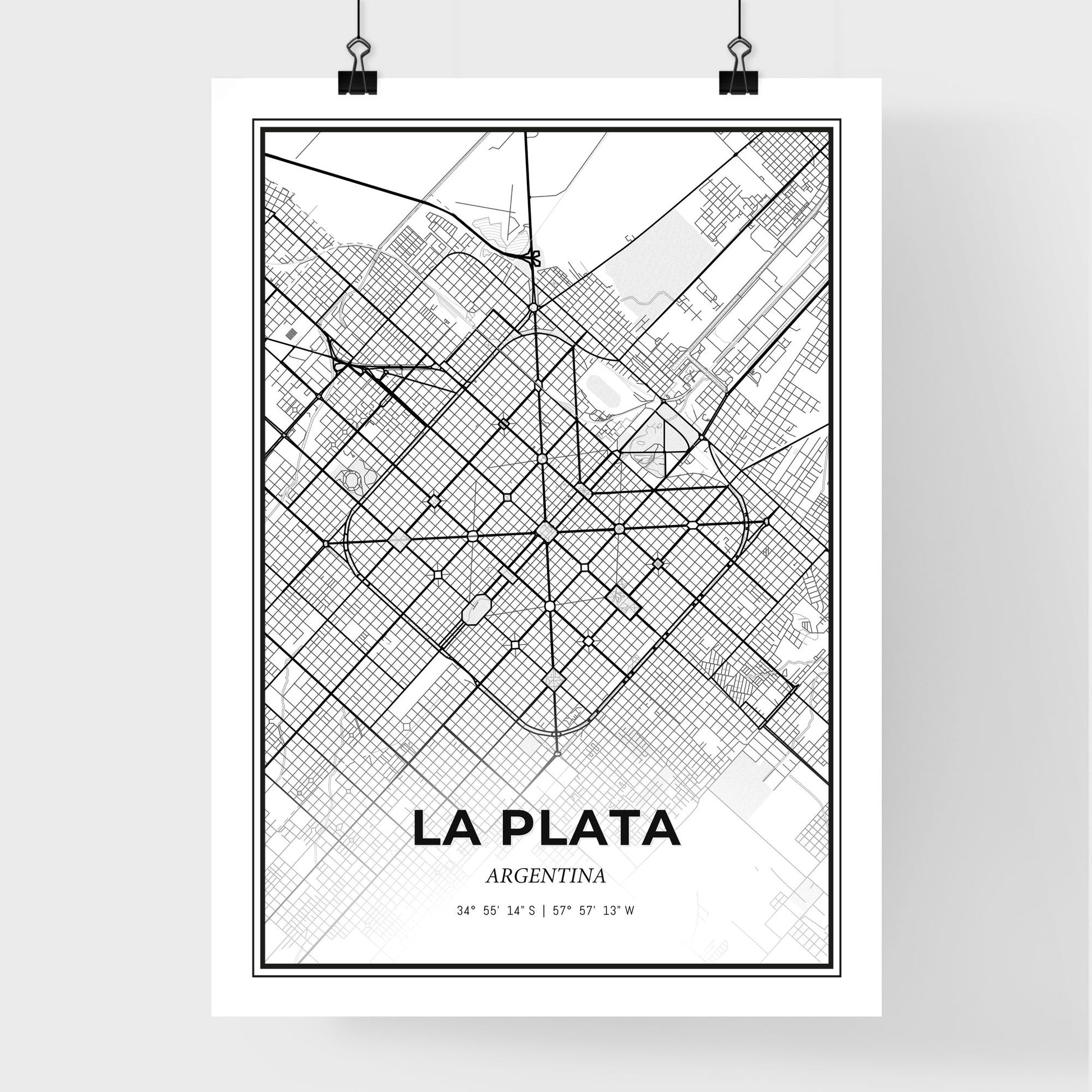 La Plata Argentina - Premium City Map Poster