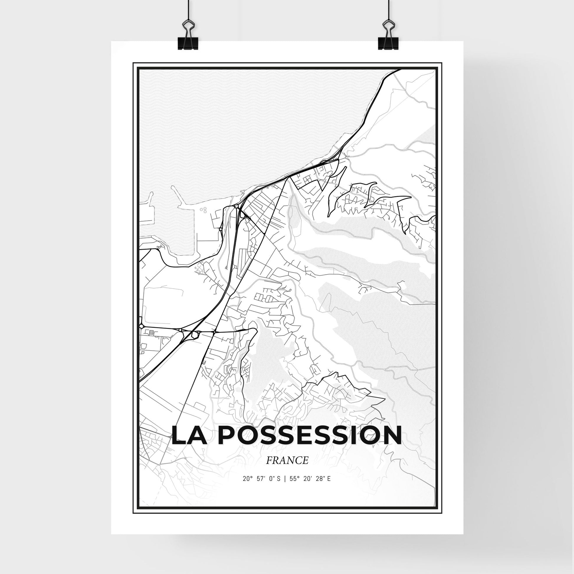 La Possession France - Premium City Map Poster