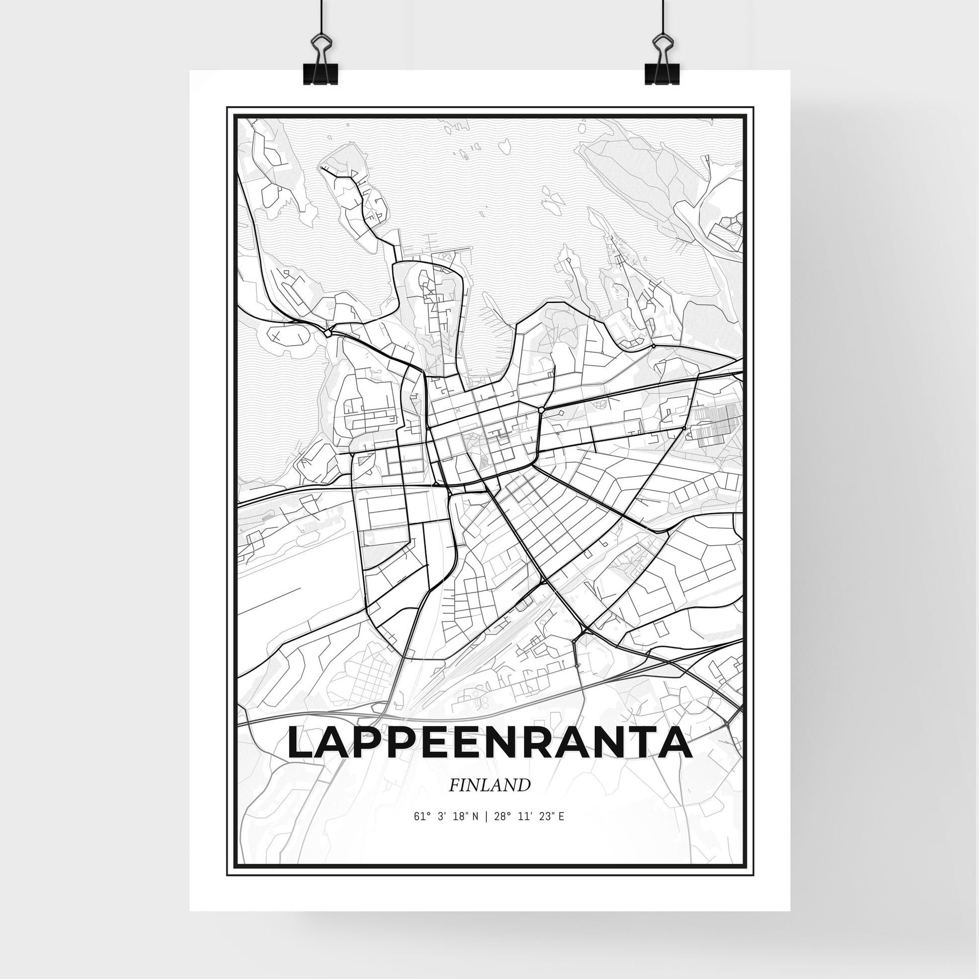 Lappeenranta Finland - Premium City Map Poster