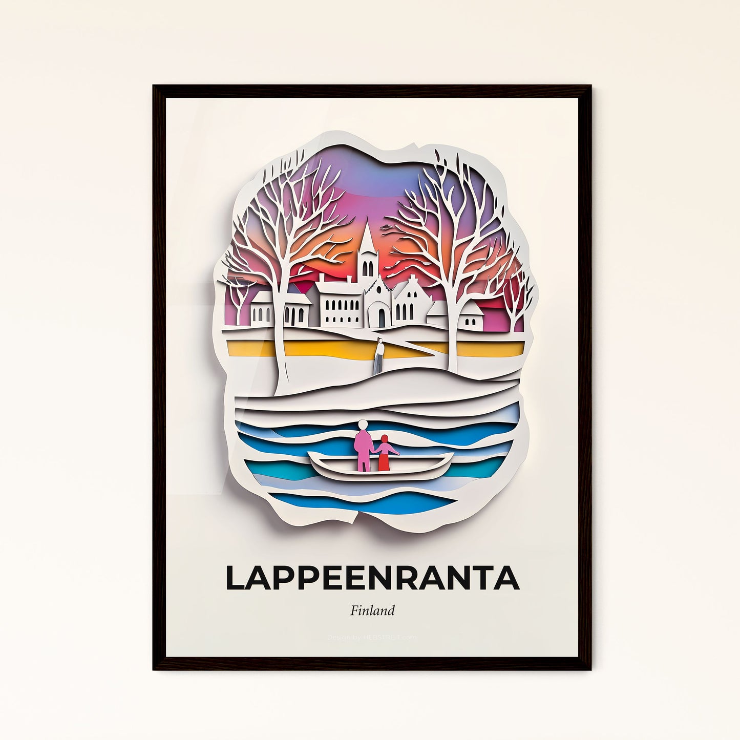 Vivid Lappeenranta, Finland - a paper cut of a couple in a boat