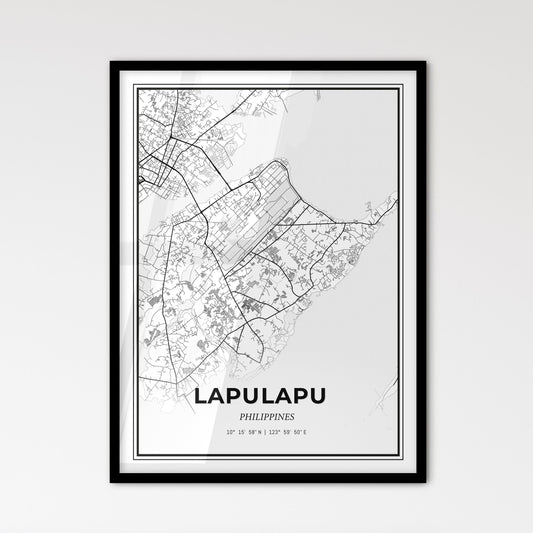 Lapu‑Lapu Philippines - Scandinavian Style City Map for Modern Home Decor