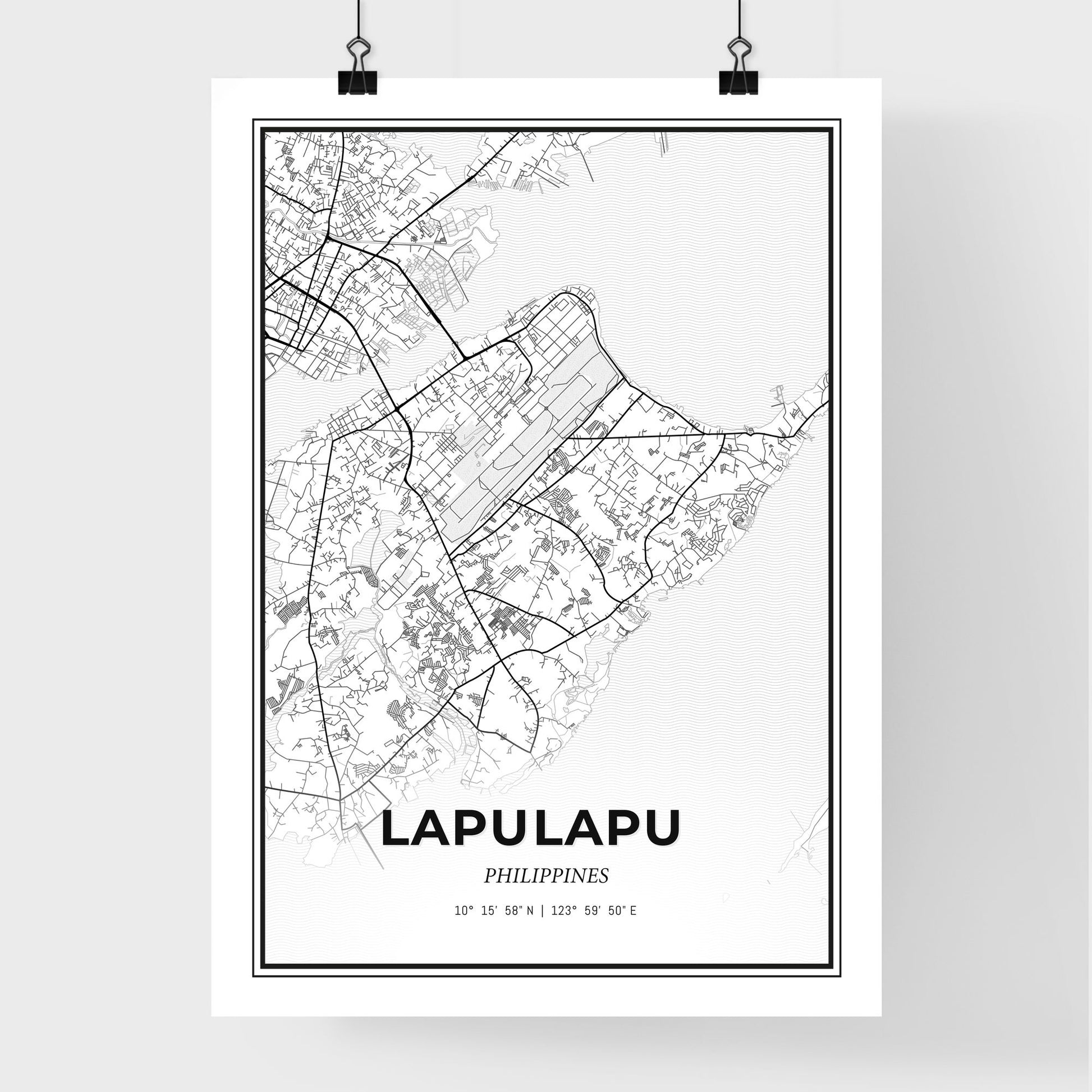 Lapu‑Lapu Philippines - Premium City Map Poster