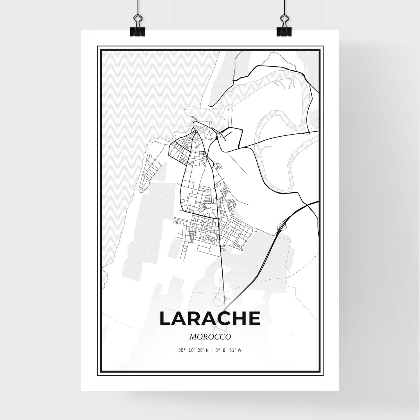 Larache Morocco - Premium City Map Poster