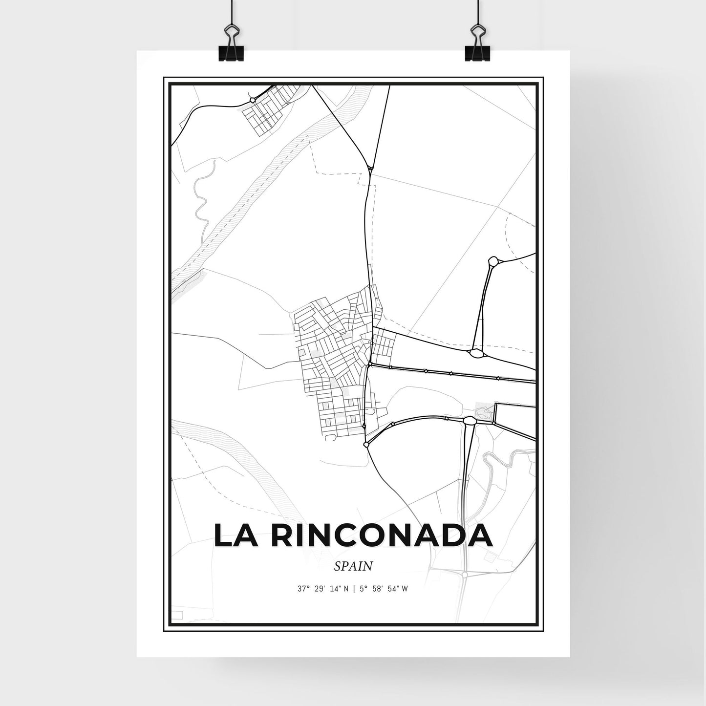 La Rinconada Spain - Premium City Map Poster