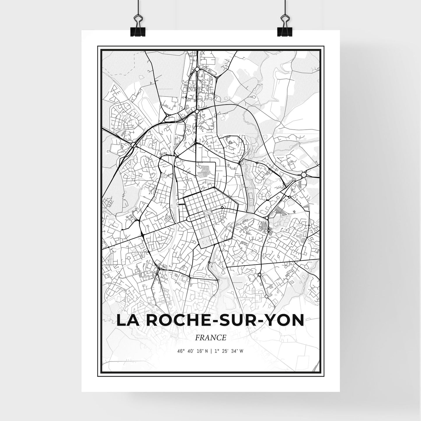 La Roche-sur-Yon France - Premium City Map Poster