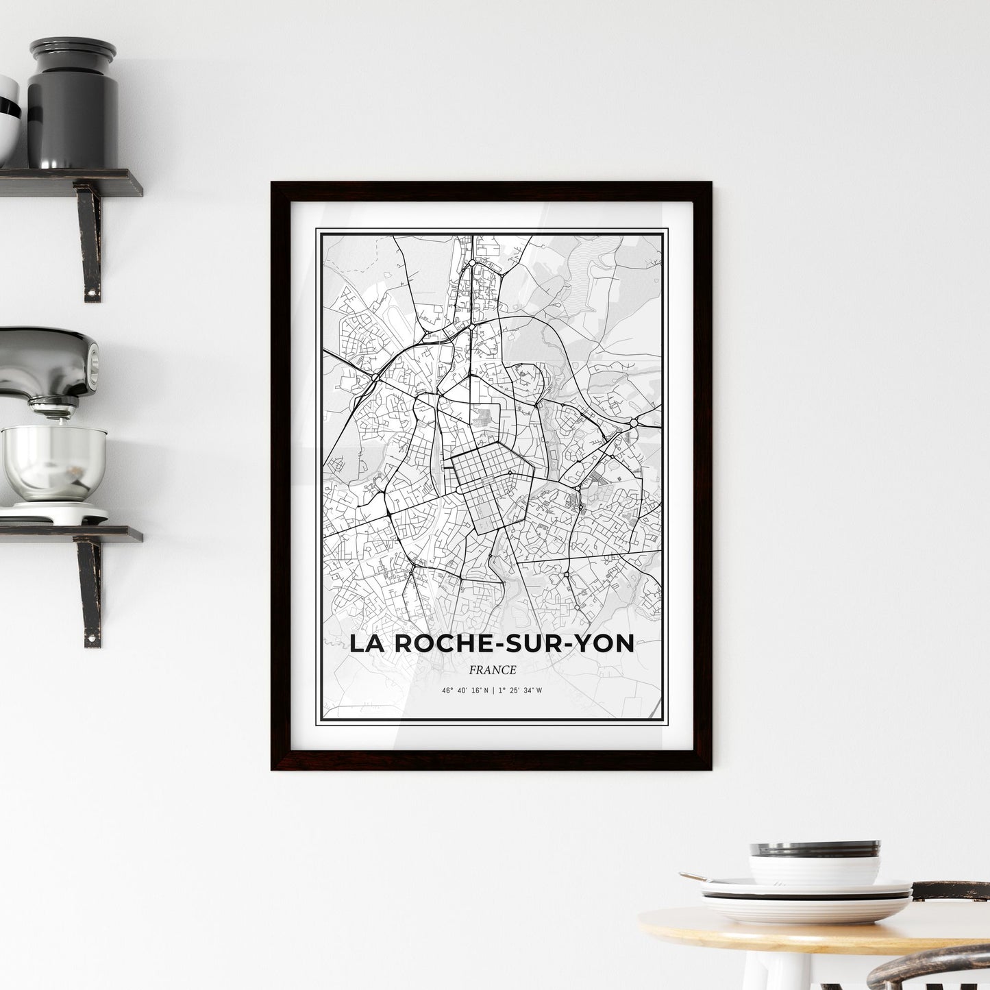 La Roche-sur-Yon France - Minimal City Map