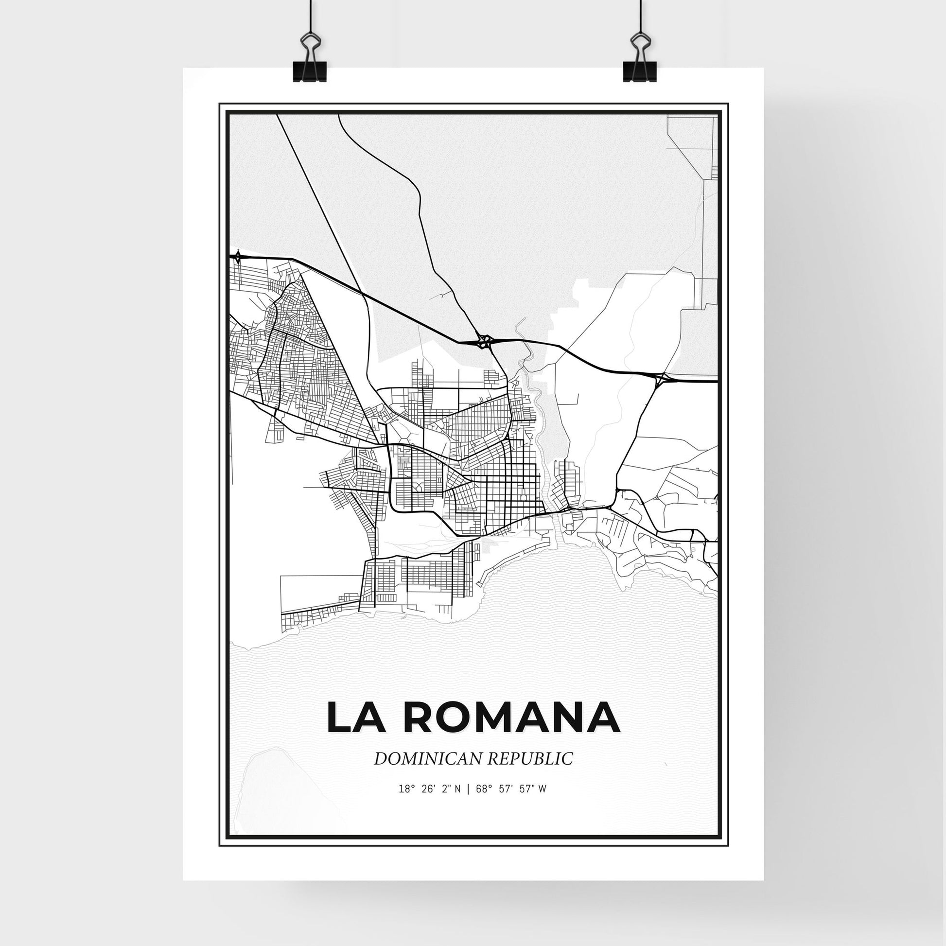 La Romana Dominican Republic - Premium City Map Poster