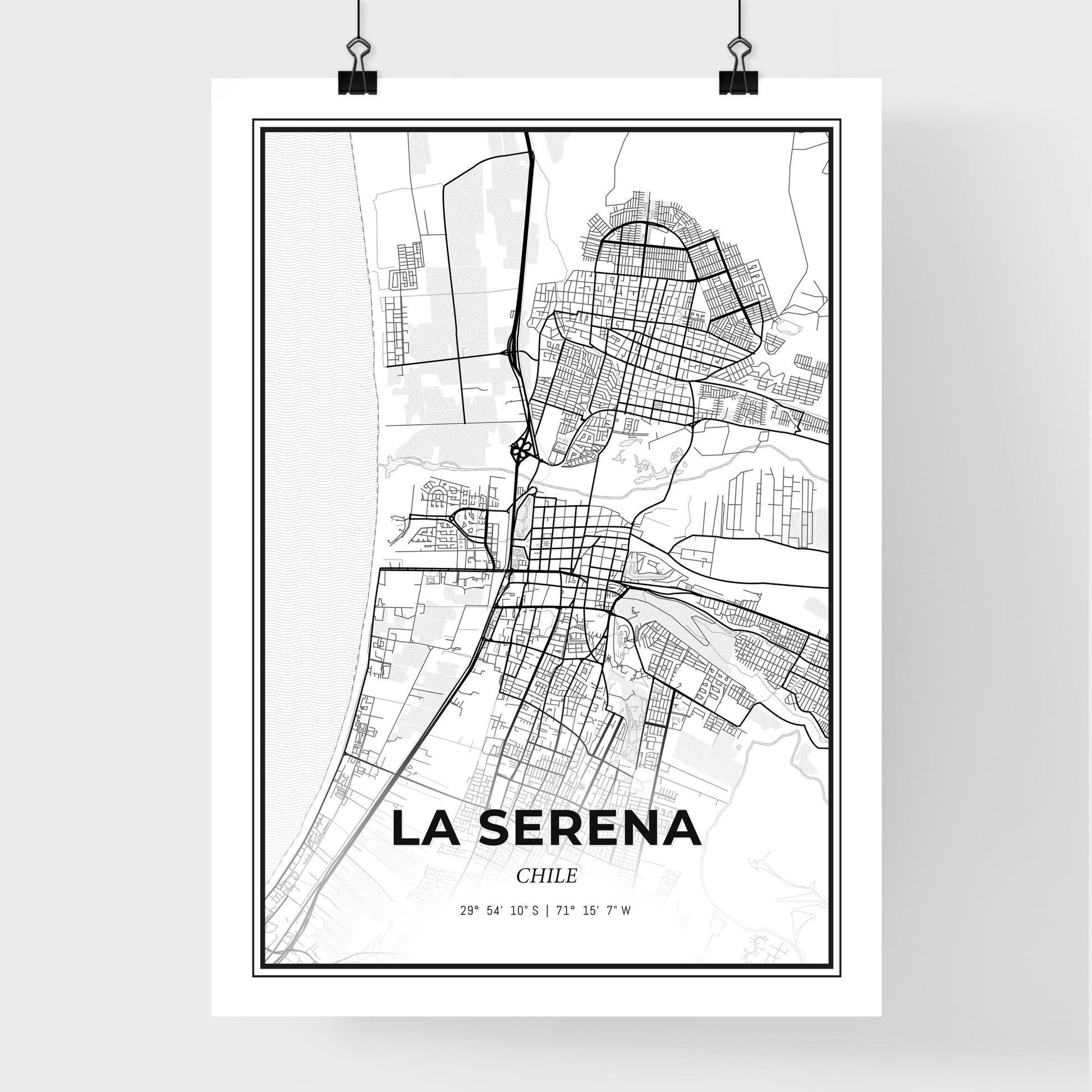 La Serena Chile - Premium City Map Poster