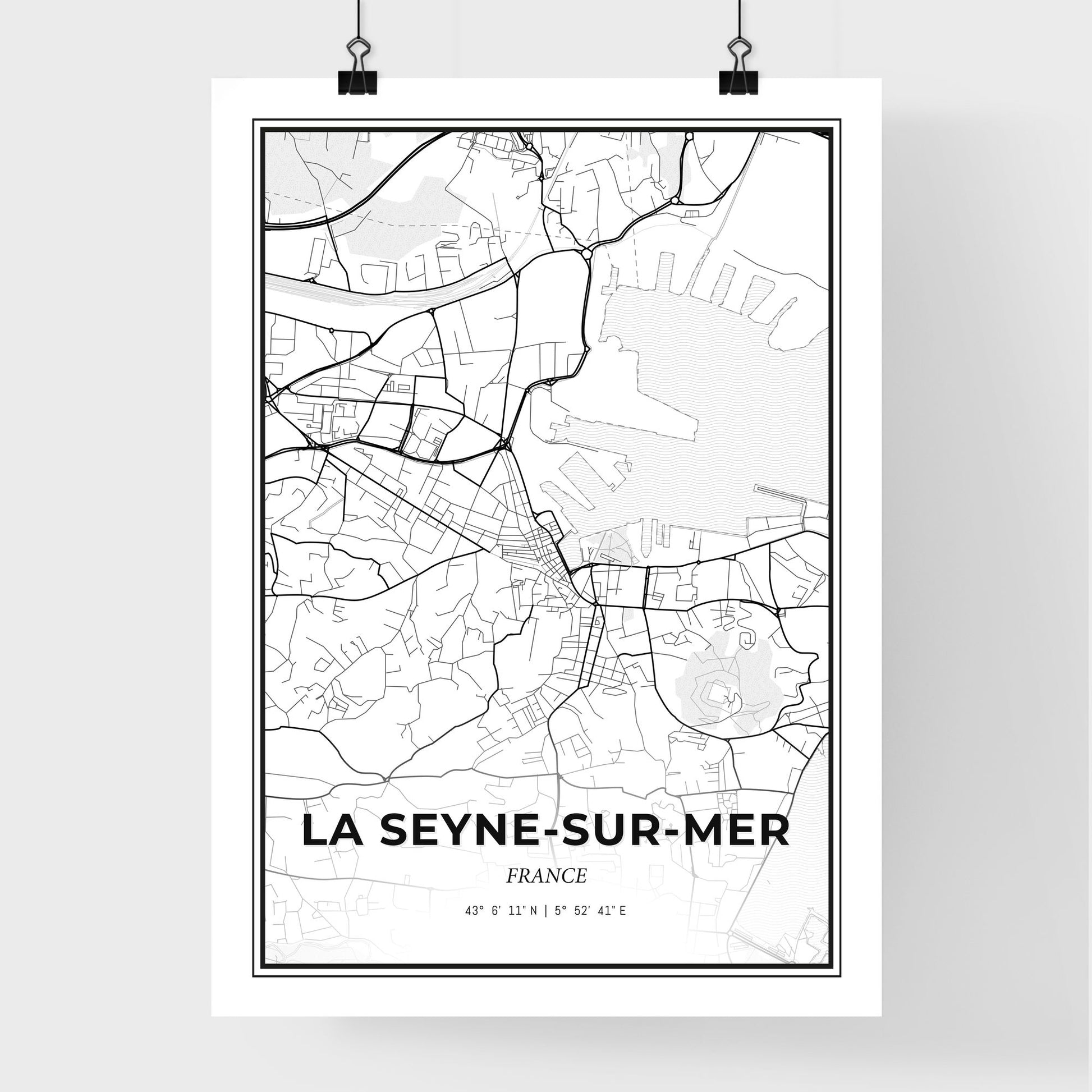 La Seyne-sur-Mer France - Premium City Map Poster