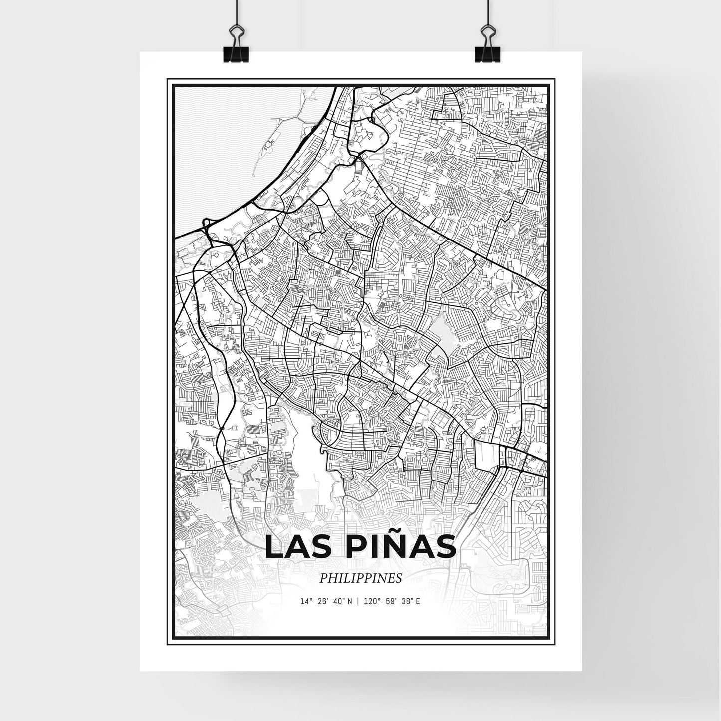 Las Piñas Philippines - Premium City Map Poster